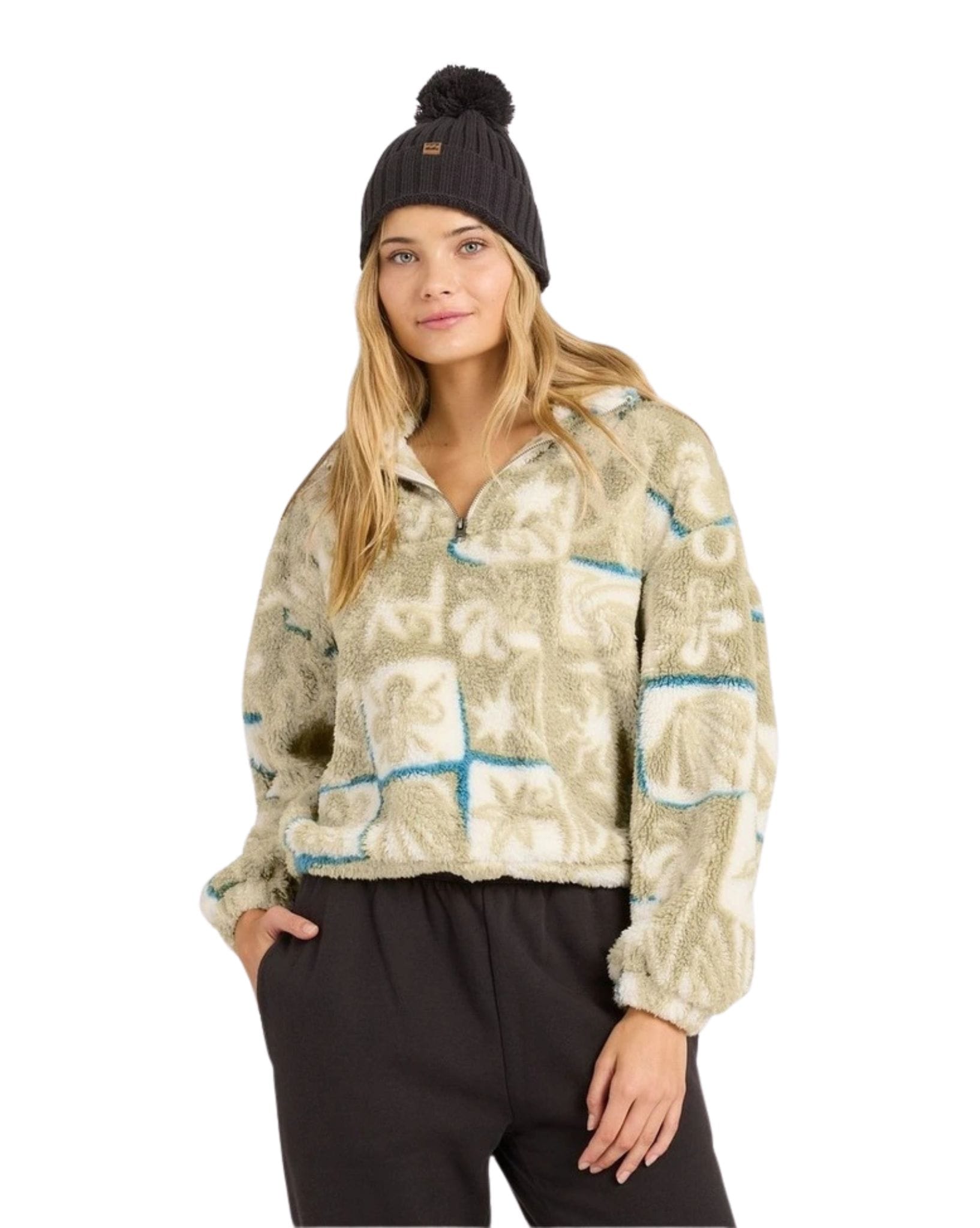 Billabong Sea Check Half Zip Crew