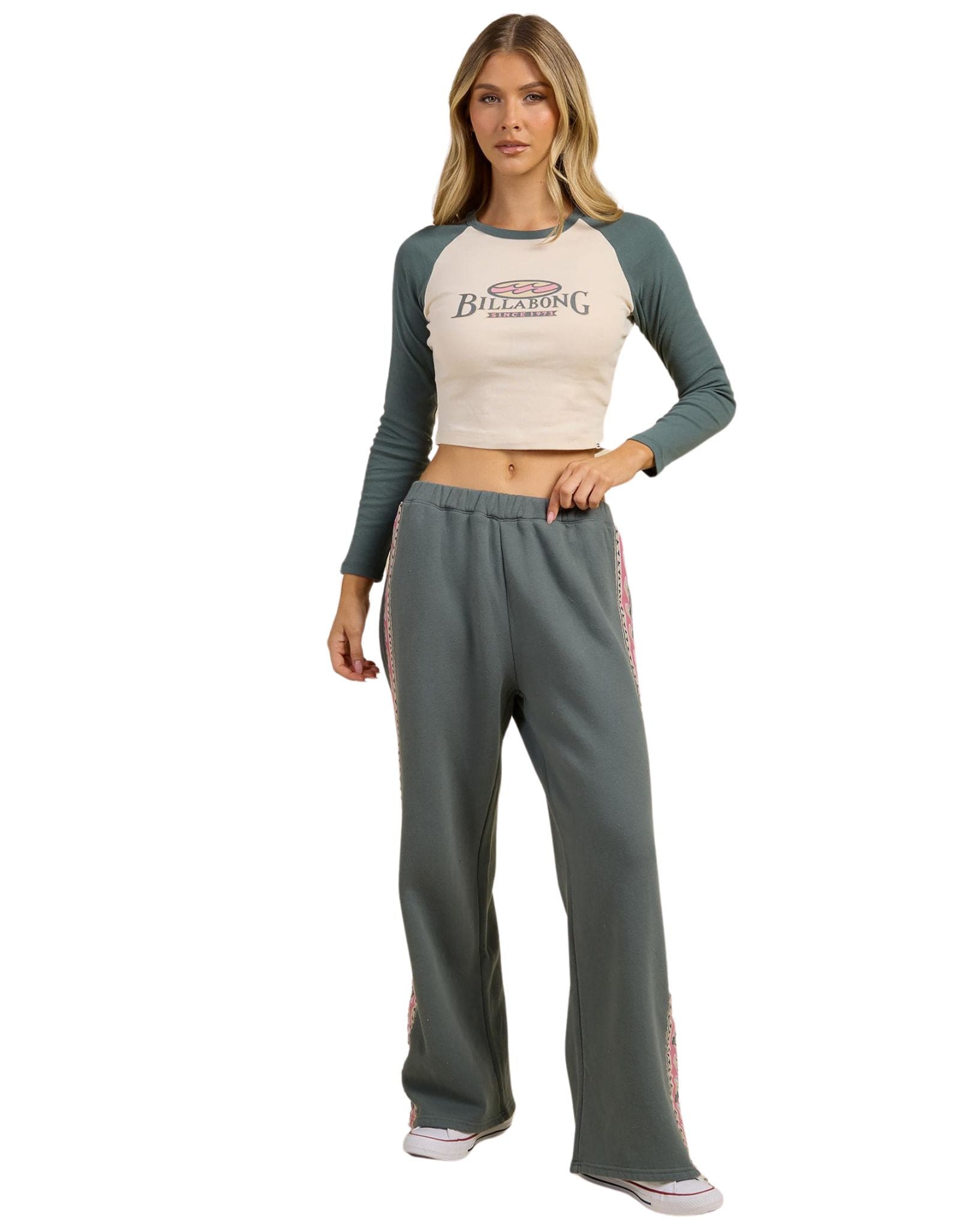 Billabong Womens Coaster Raglan Ls Top - Whitecap