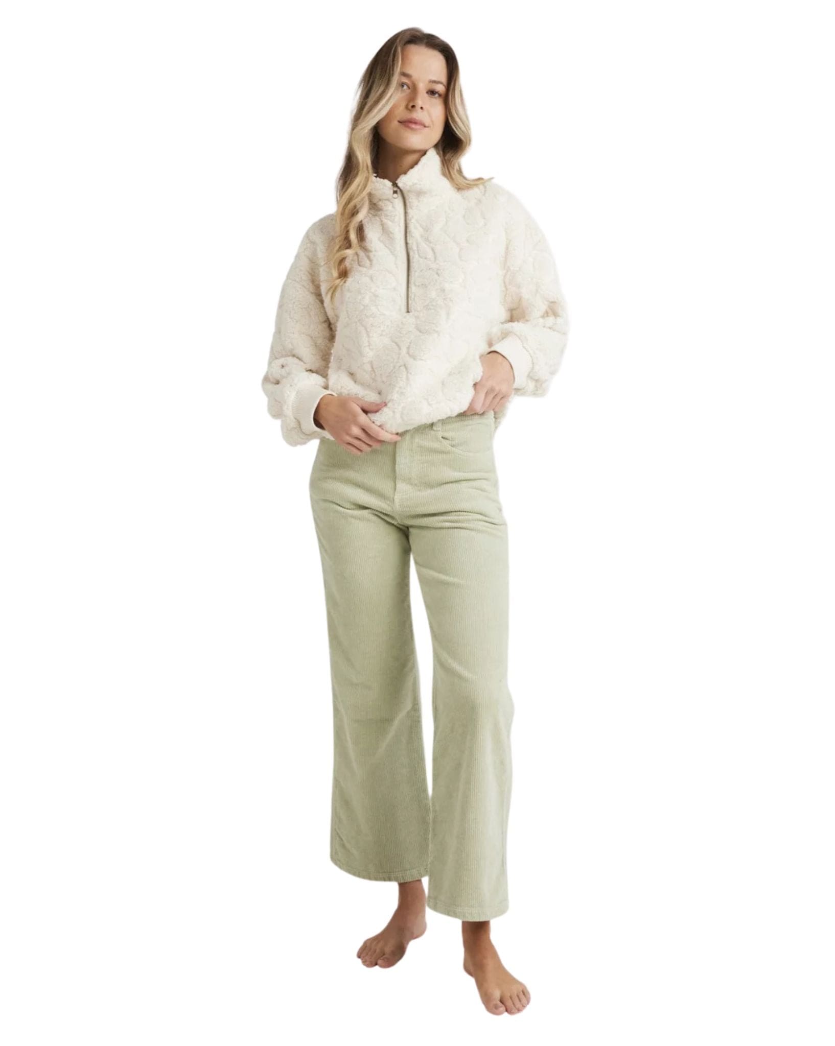 Billabong Womens Fireside Cozy Half Zip Crew