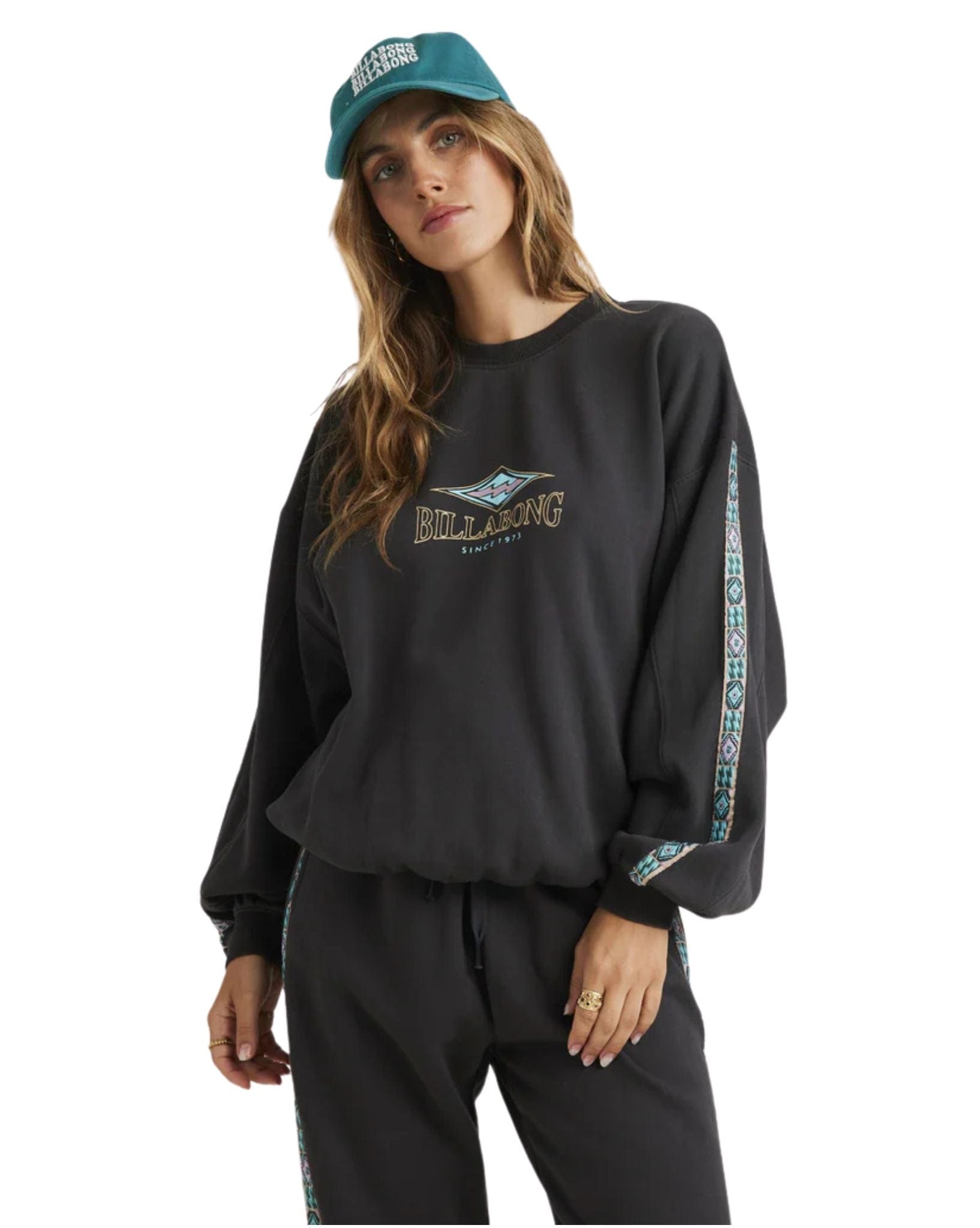 Billabong Womens Swipe Right Kendall Crew - Black Sands