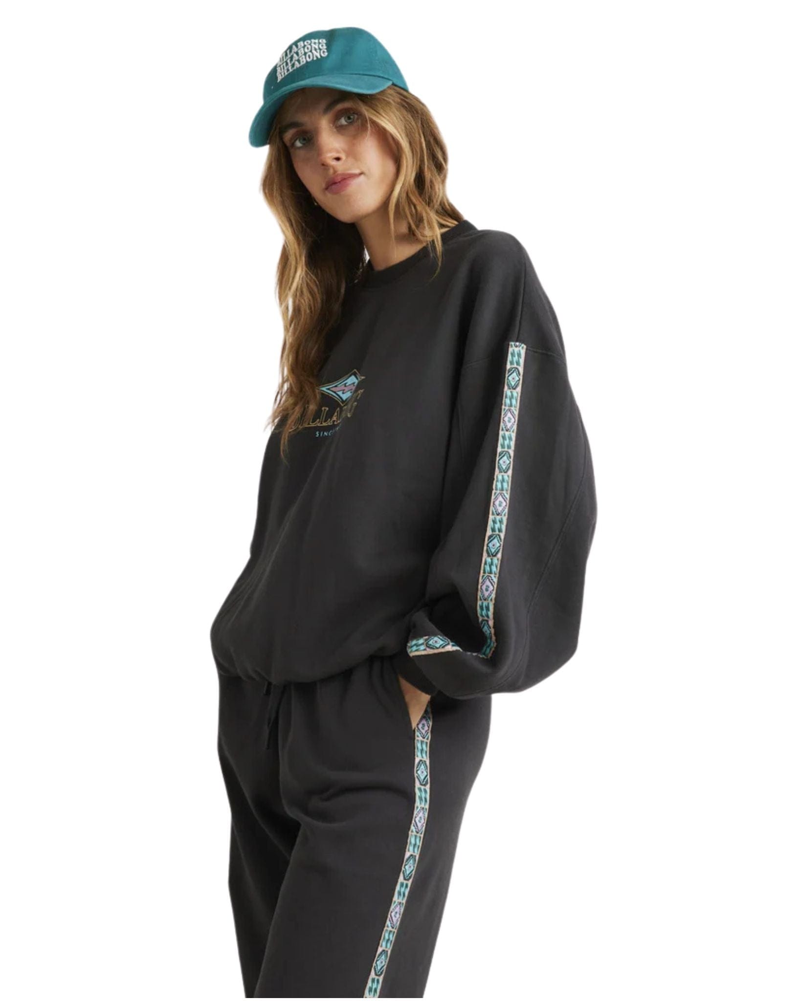Billabong Womens Swipe Right Kendall Crew - Black Sands