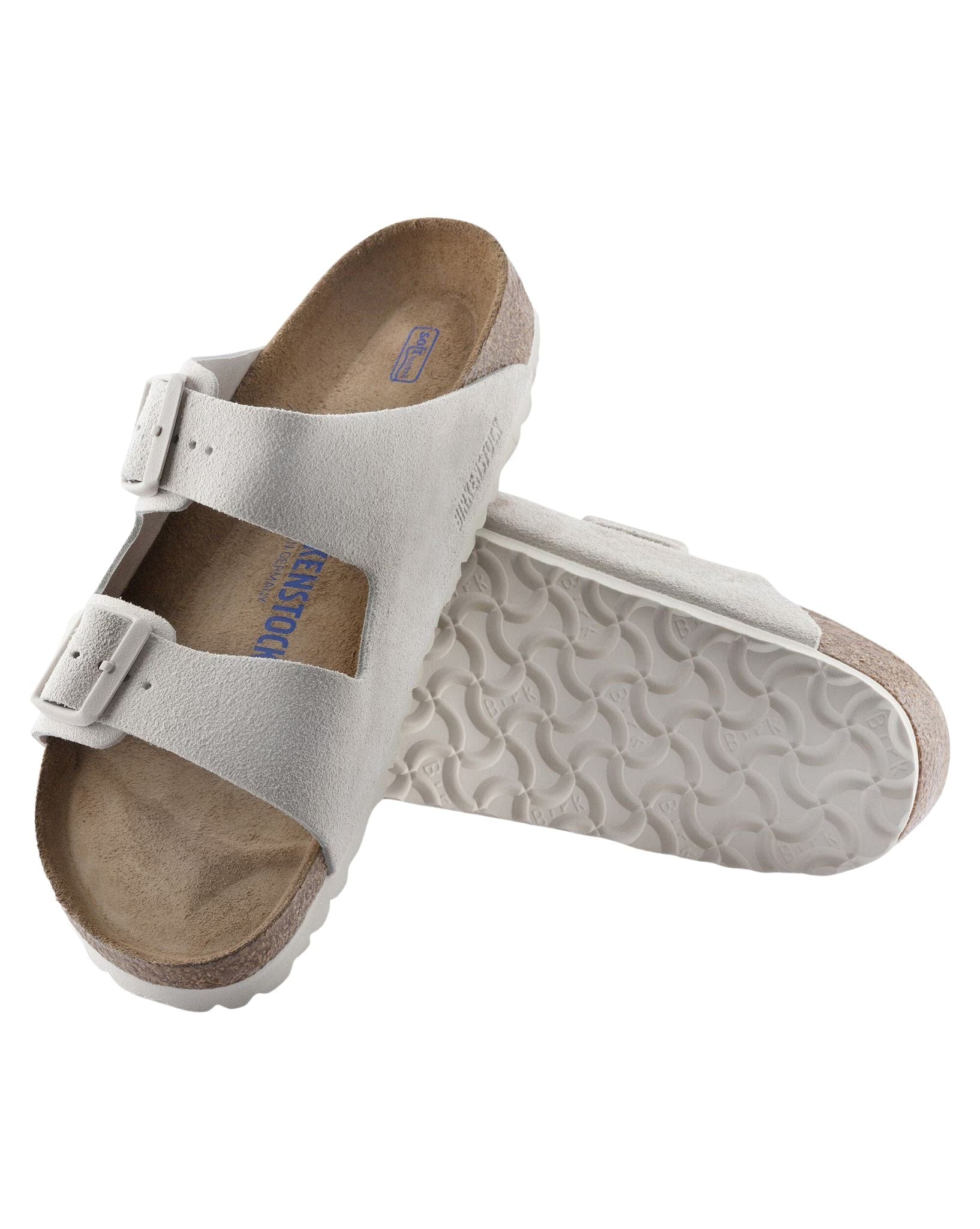 Birkenstock Arizona SFB Antique White Suede Leather Narrow