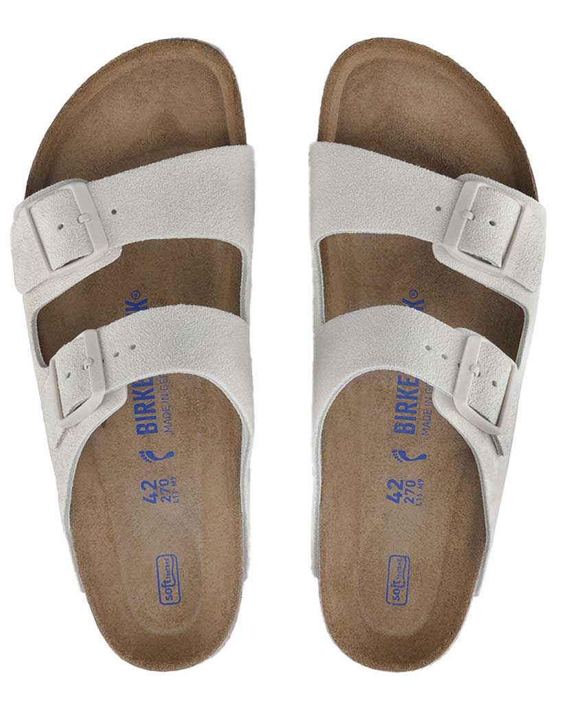 Birkenstock Arizona SFB Antique White Suede Leather Regular