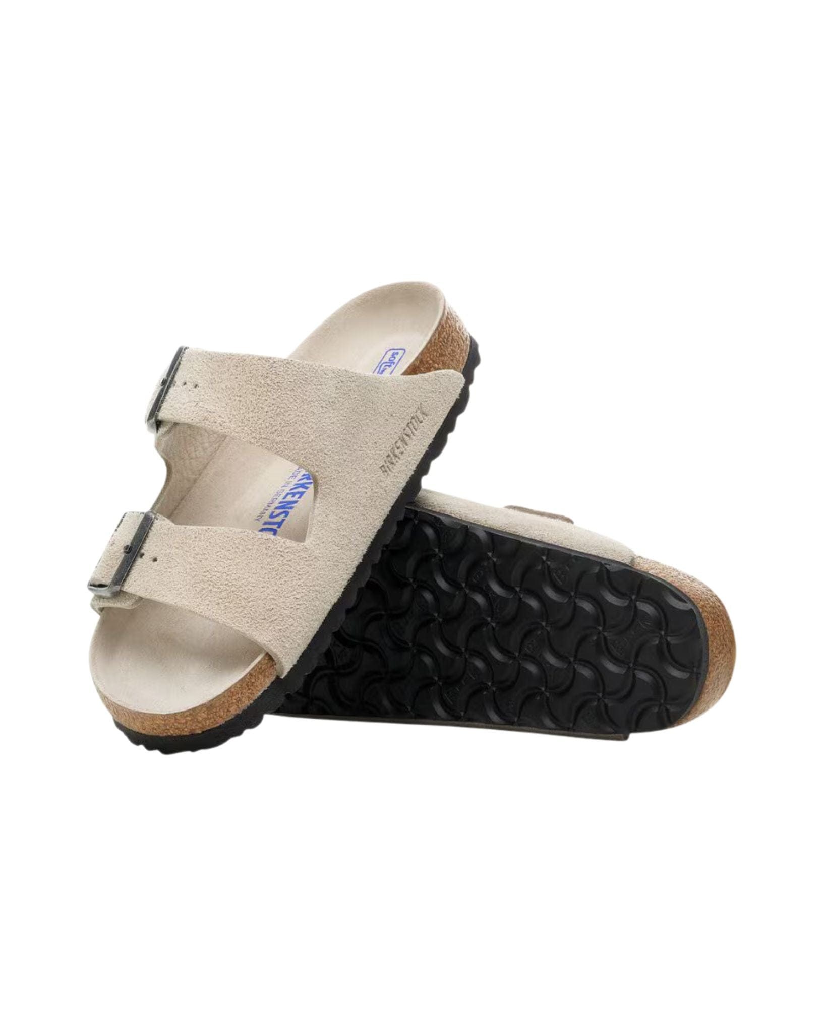 Birkenstock Arizona SFB Oyster Tonal Suede Leather Narrow