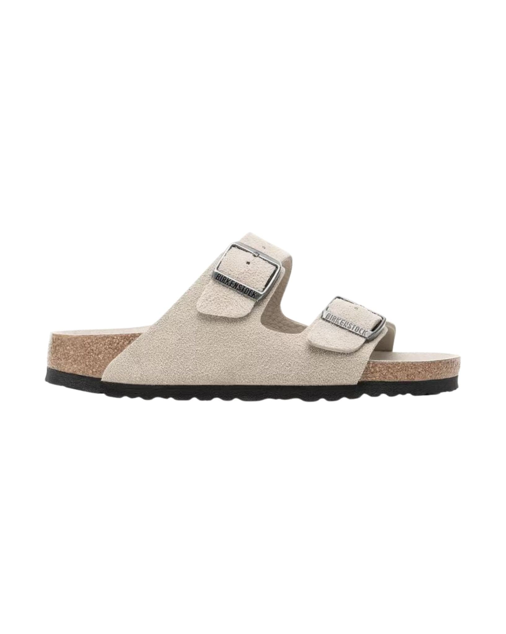 Birkenstock Arizona SFB Oyster Tonal Suede Leather Narrow
