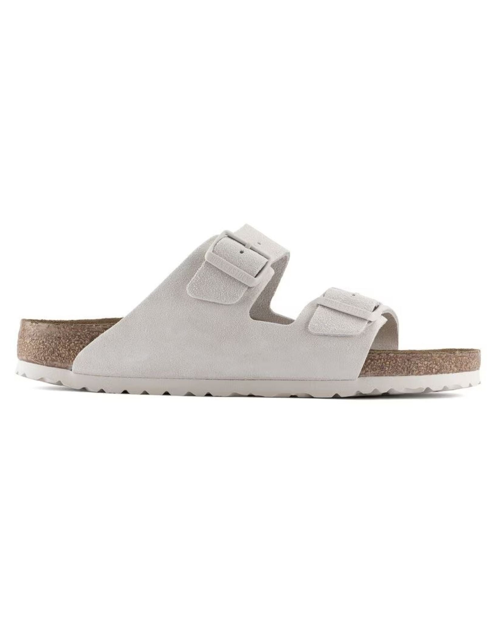 Birkenstock Arizona SFB Suede Leather Narrow - Antique White