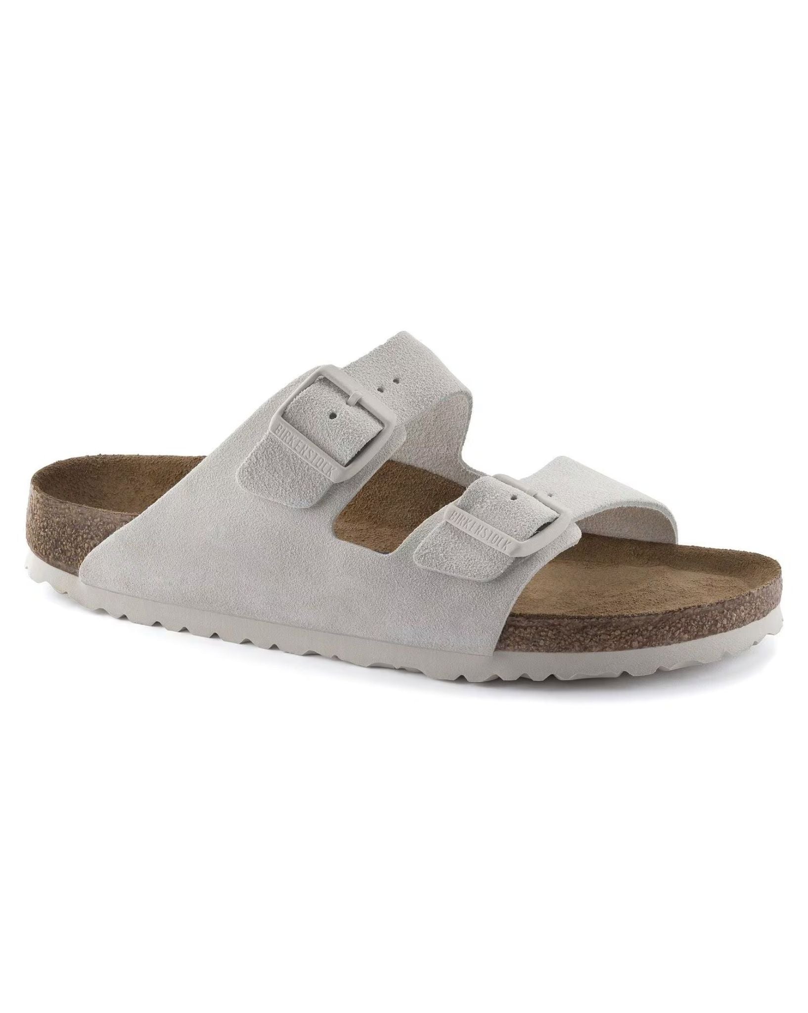 Birkenstock Arizona SFB Suede Leather Narrow - Antique White
