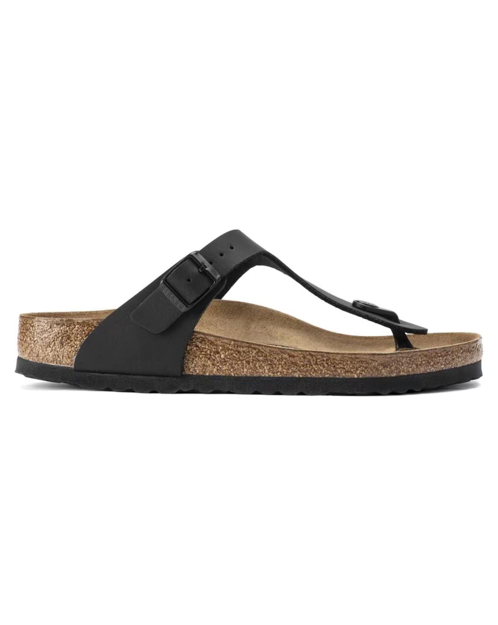 Birkenstock Womens Gizeh Birko Flor Narrow - Black
