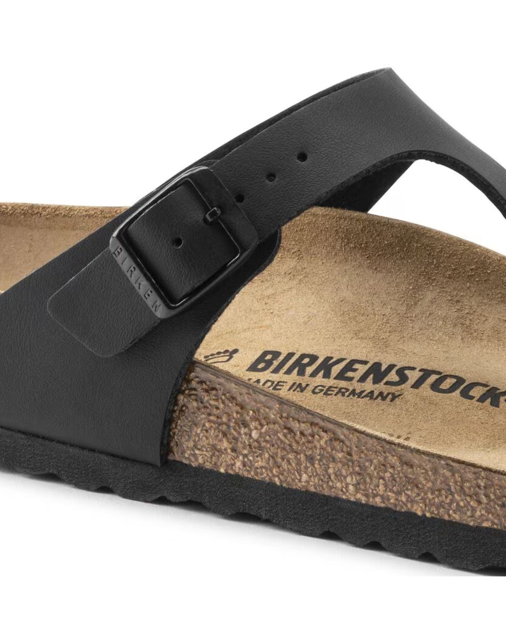 Birkenstock Womens Gizeh Birko Flor Narrow - Black