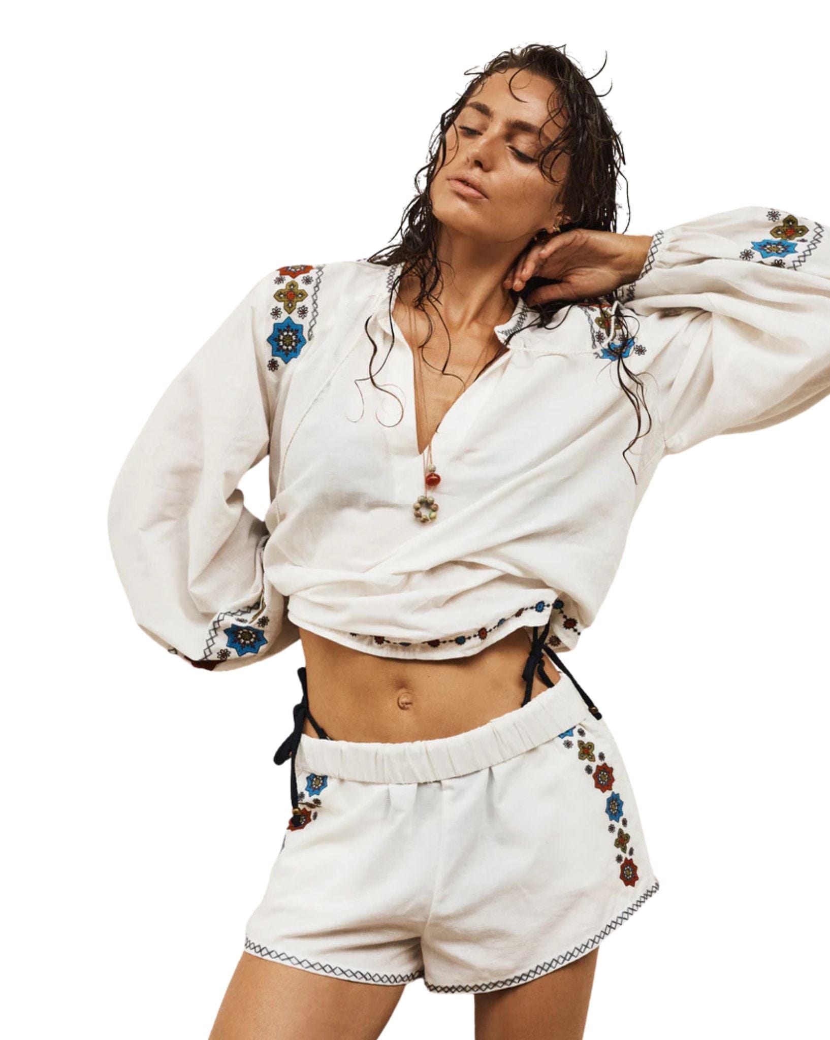 Boteh Castela Embroidered Short