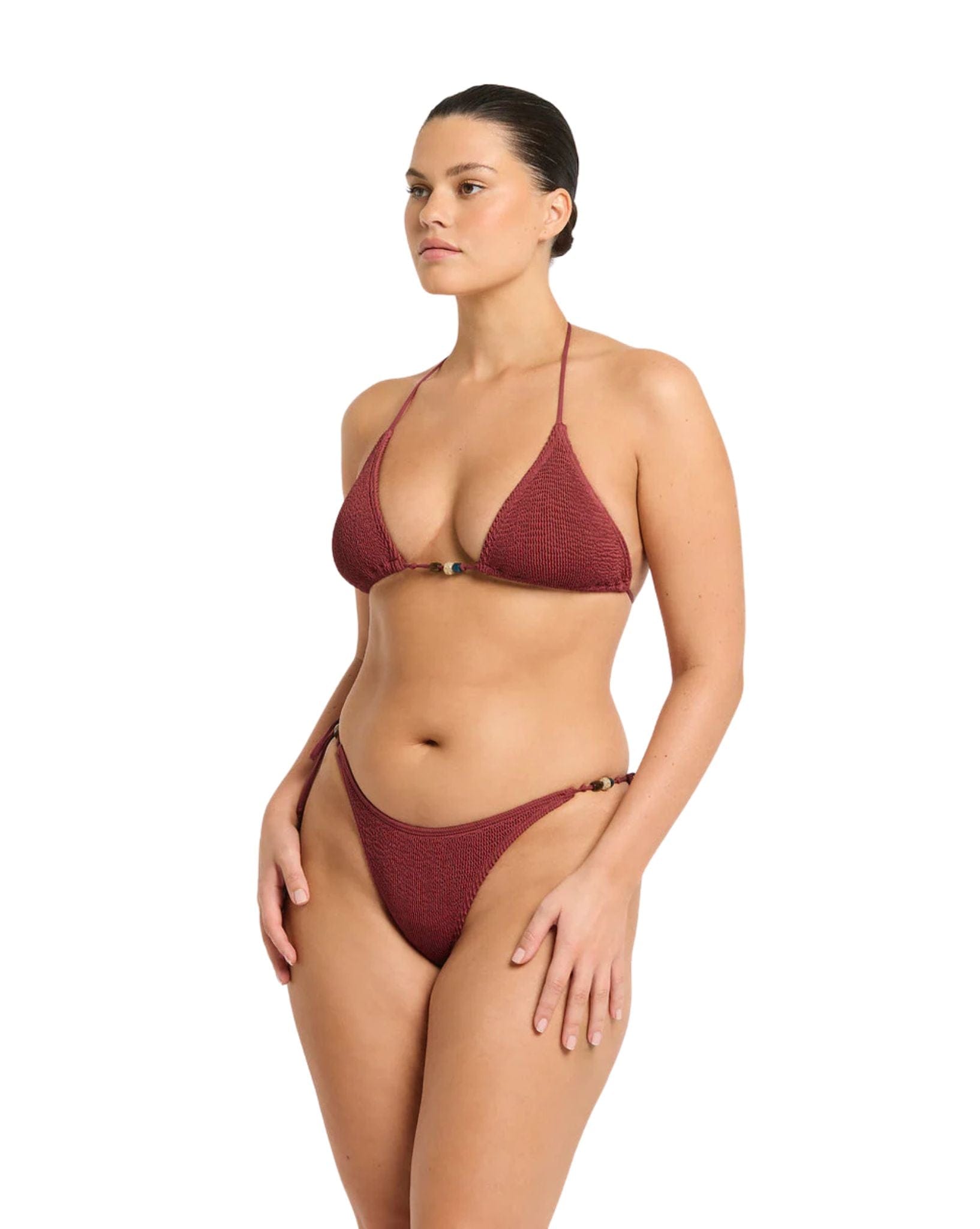 Bound Beaded Ingrid Triangle  Bikini