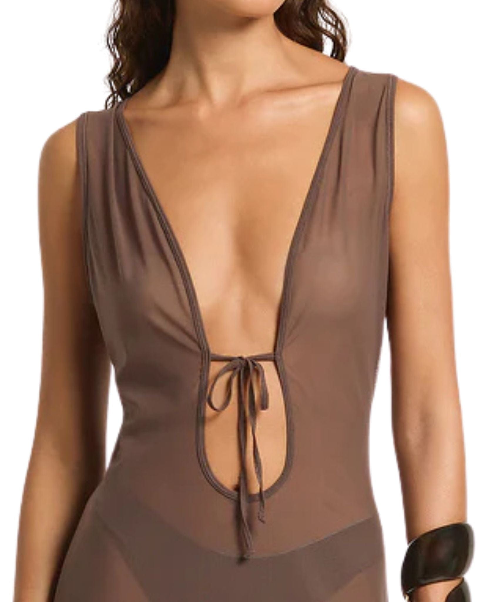 Bound Harper Maxi Dress Plain Mesh