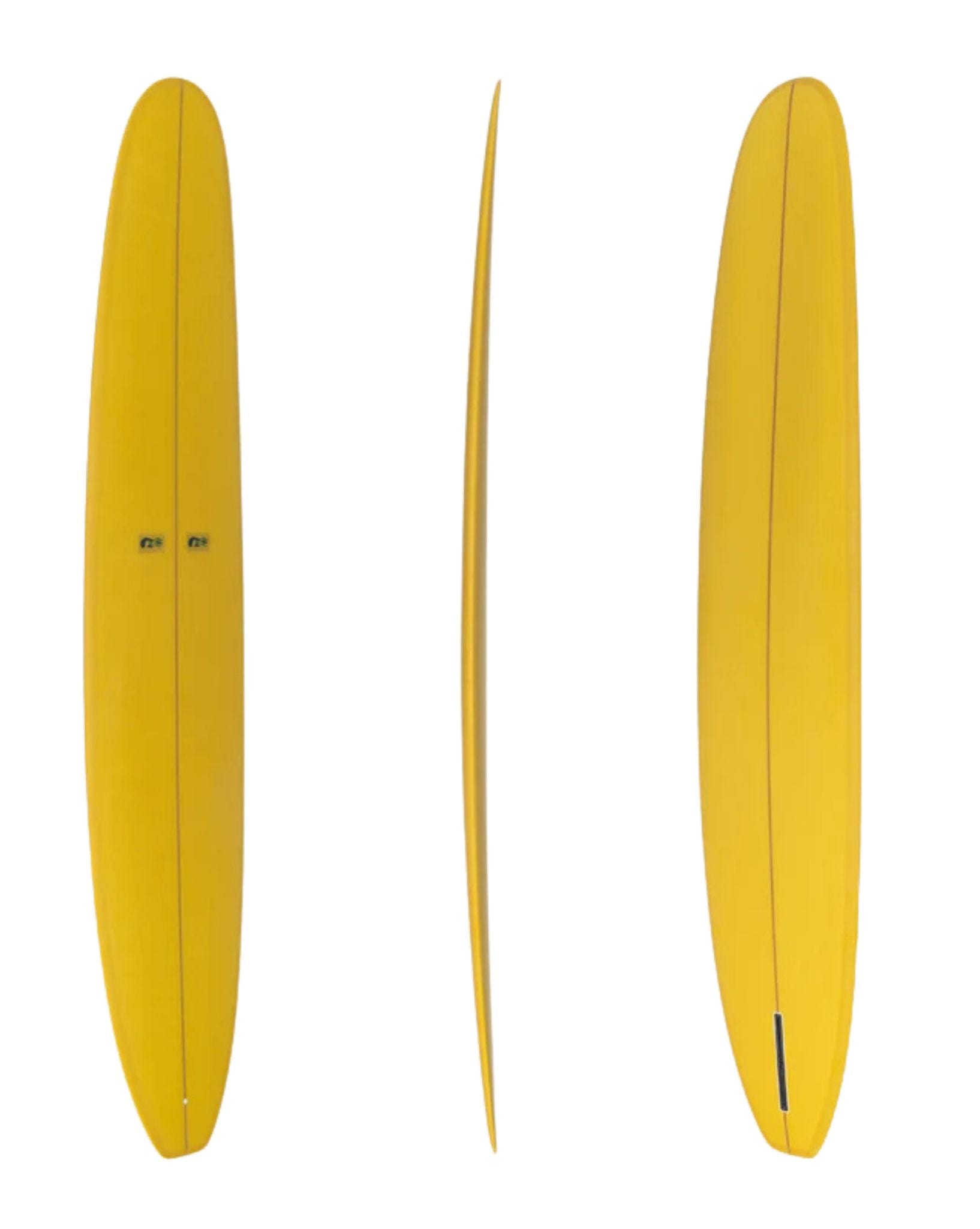Brown Microwave Television 9'6 Personal Surfboard Yellow