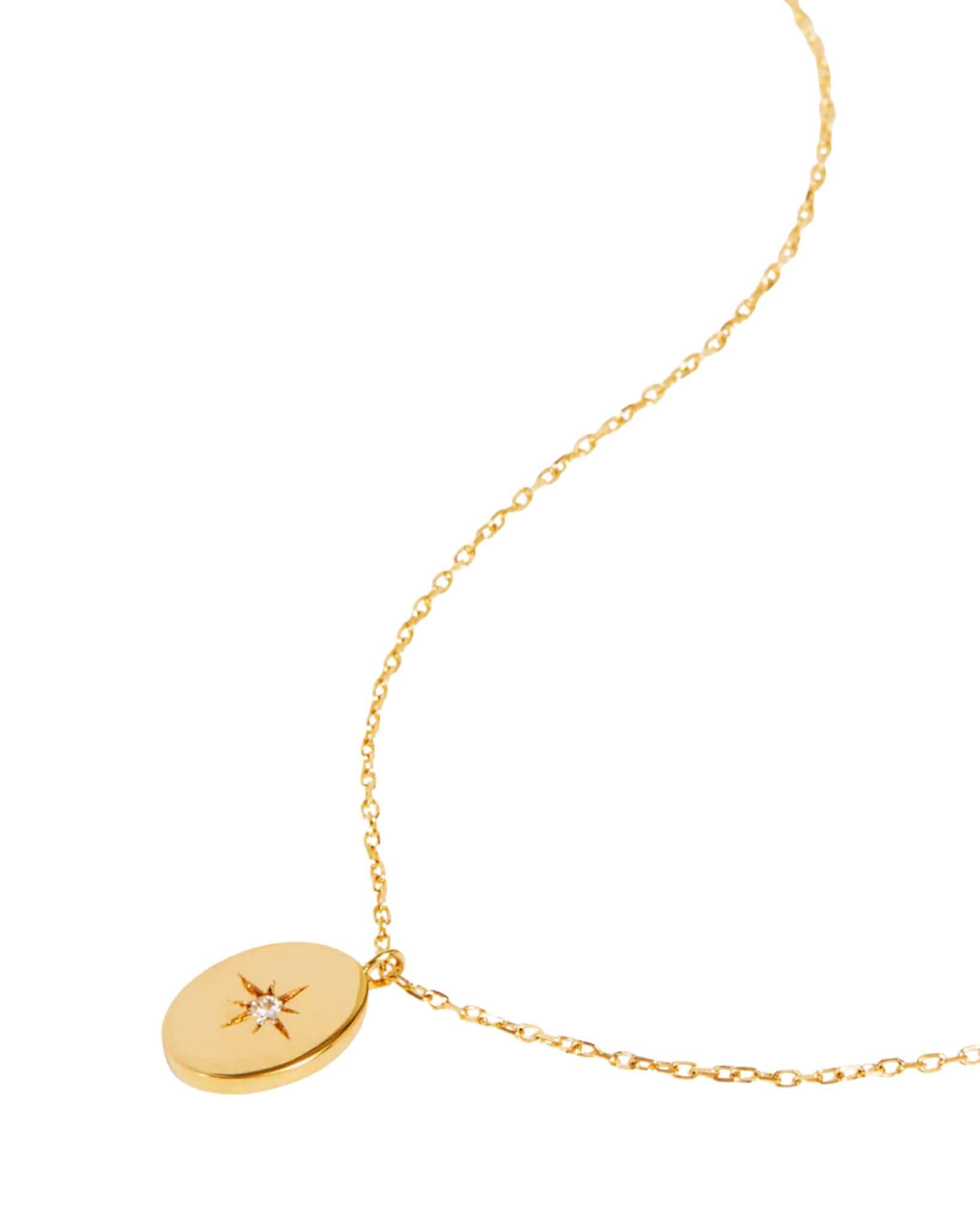 By Charlotte 14k Solid Gold Shine Your Light Diamond Necklace