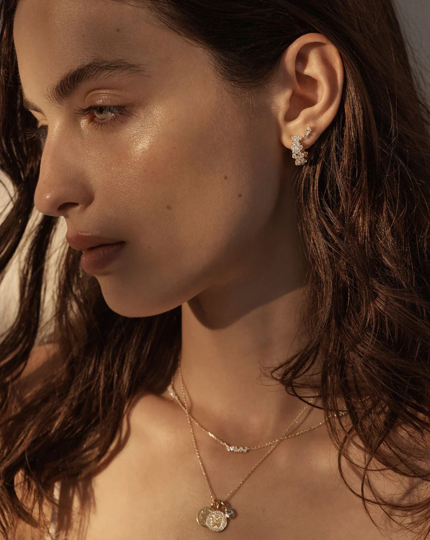 By Charlotte 18k Gold Plated - Crystal Dust Hoops