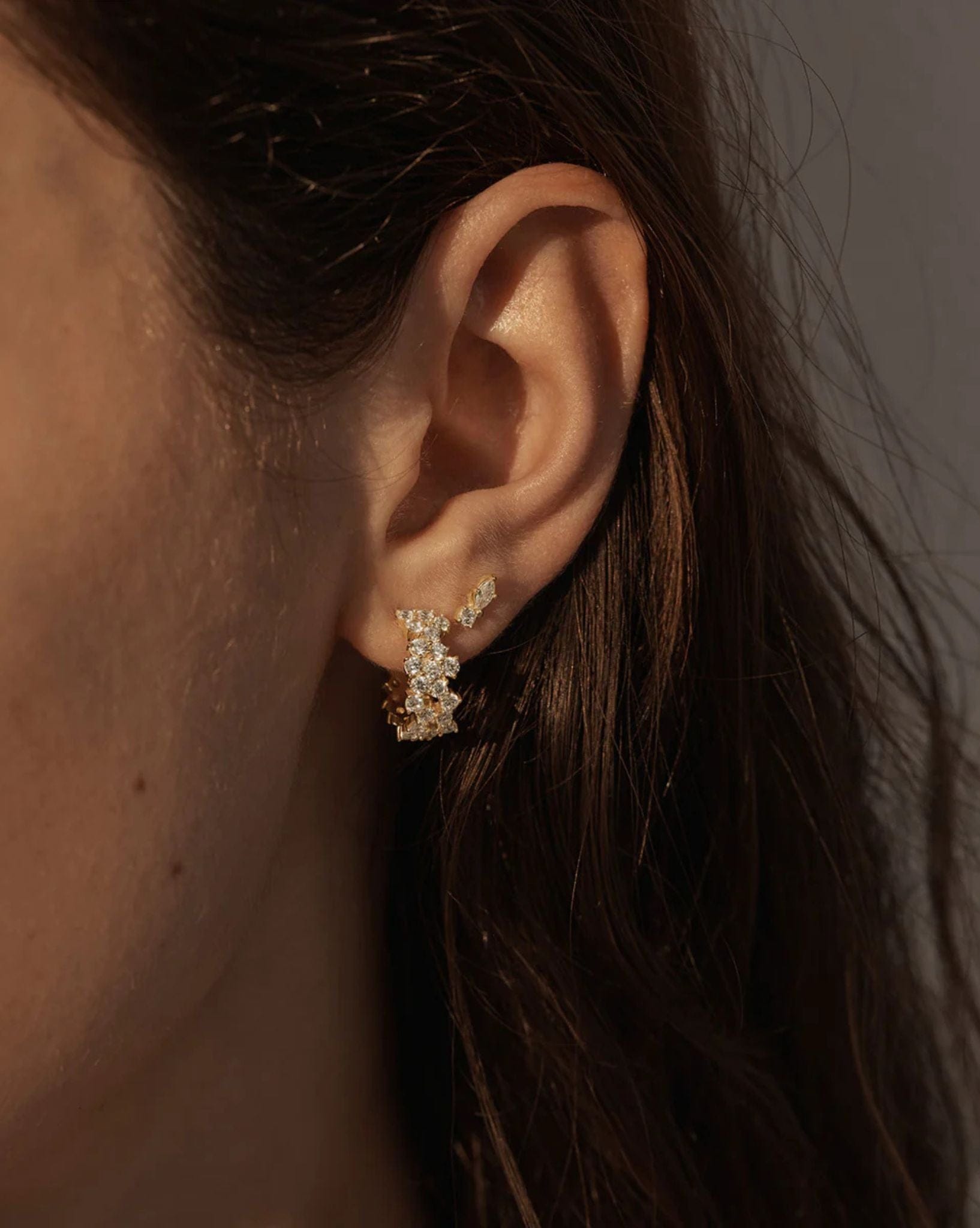 By Charlotte 18k Gold Plated - Crystal Dust Hoops