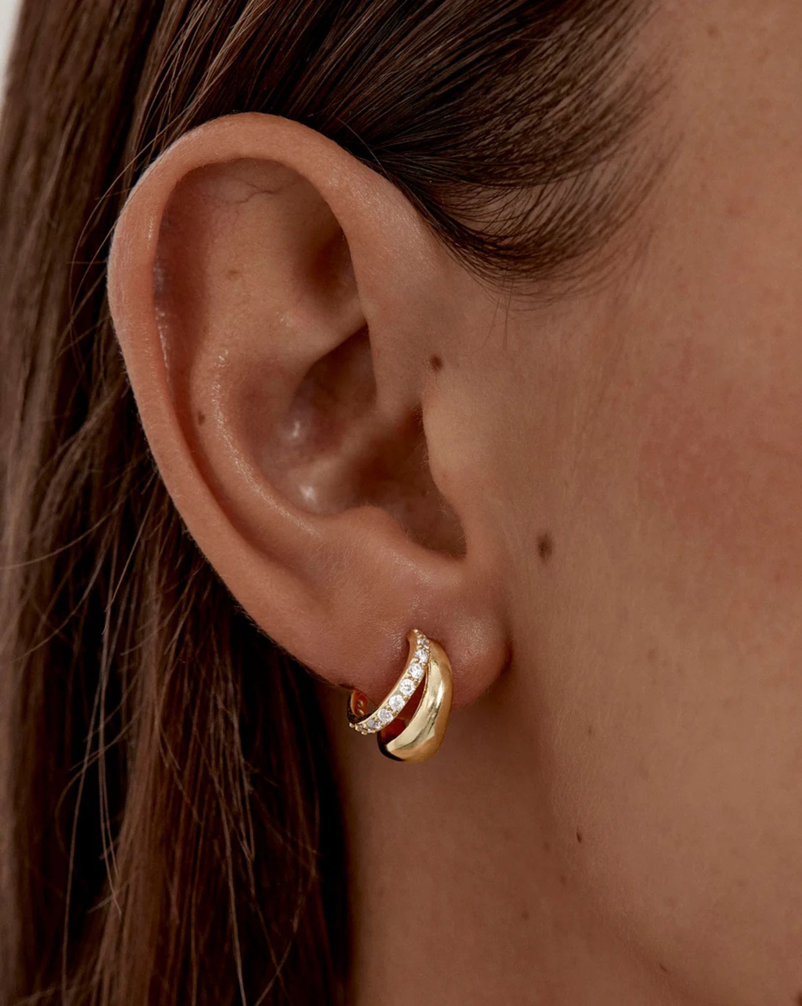 By Charlotte 18k Gold Plated - Eternally Yours Hoops