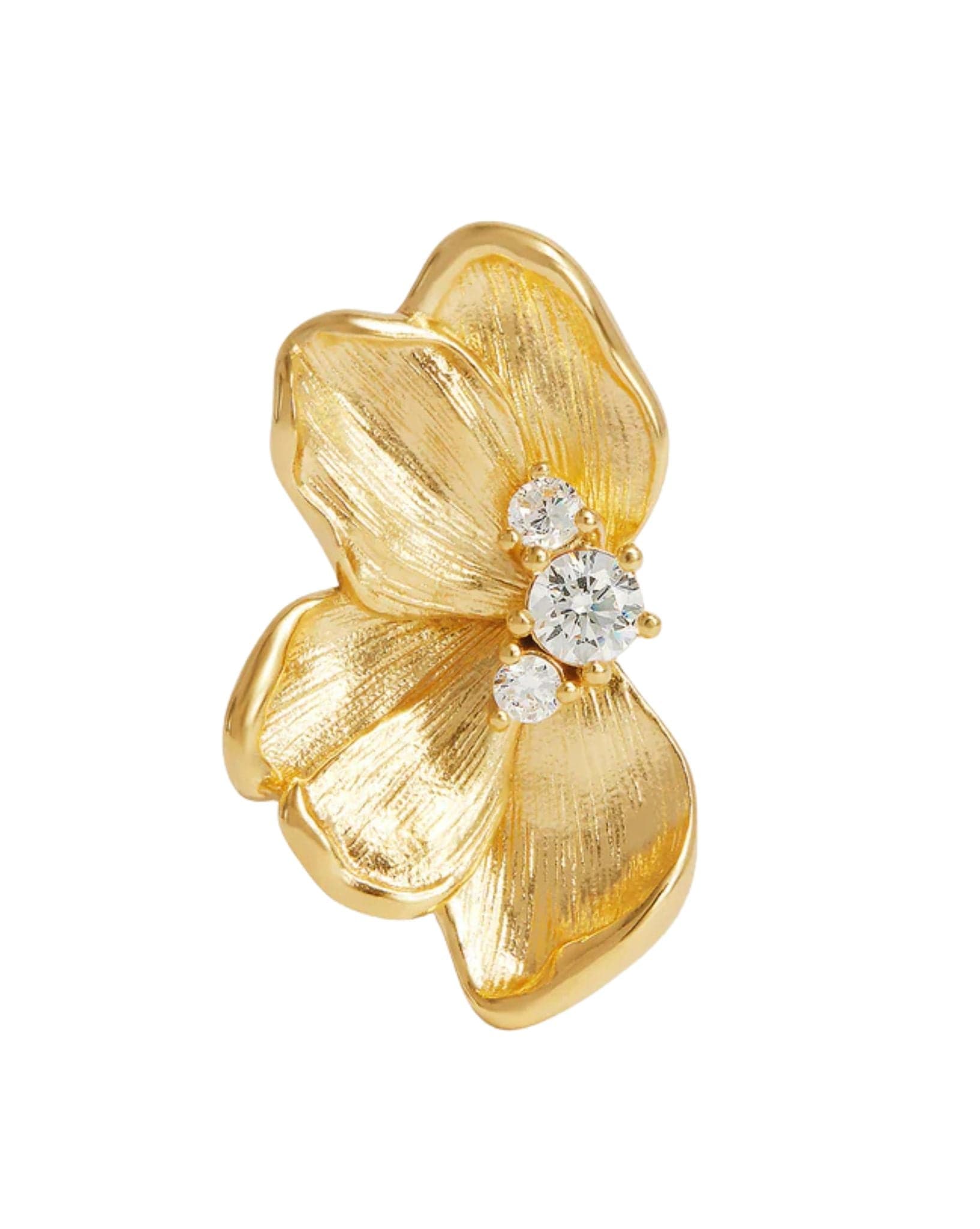 By Charlotte 18k Gold Plated Serene Lotus Statement Earrings