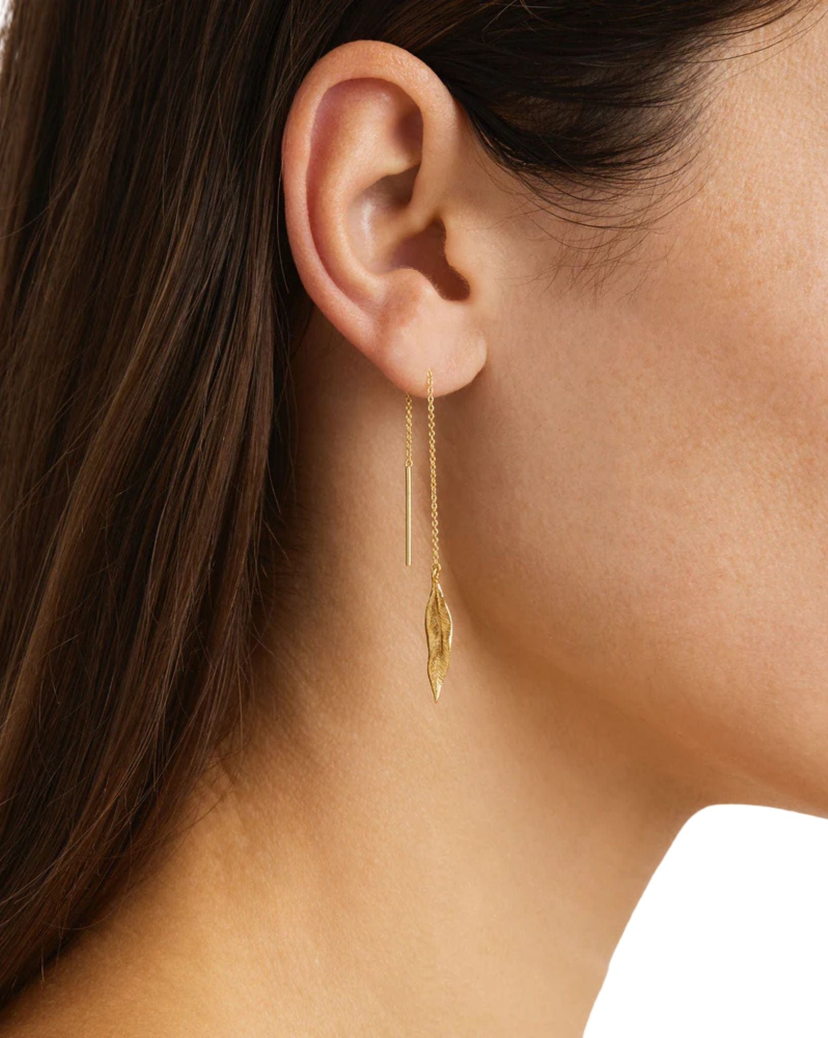By Charlotte 18k Gold Vermeil Awaken Thread Earrings