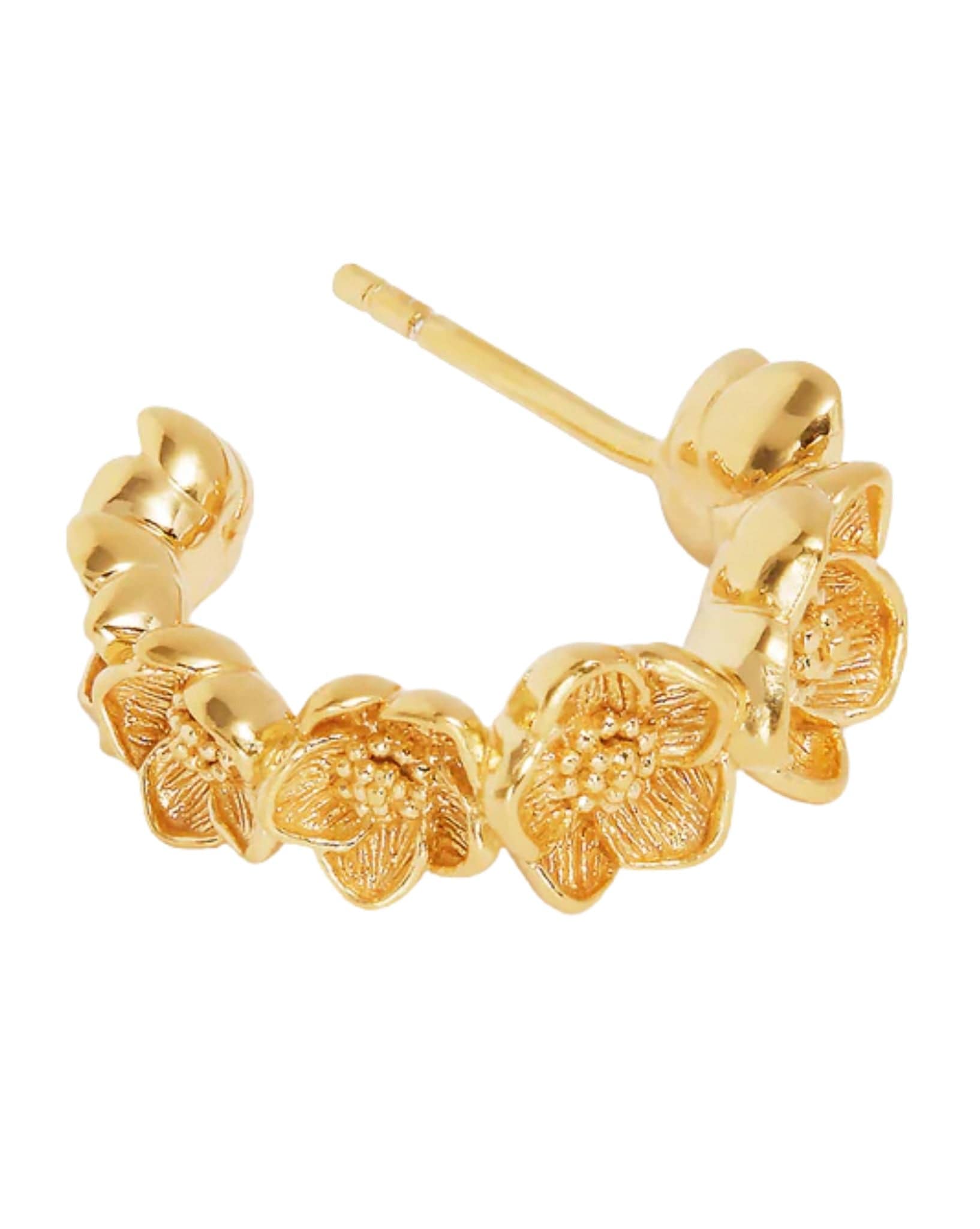 By Charlotte 18k Gold Vermeil Bloom With Grace Hoops