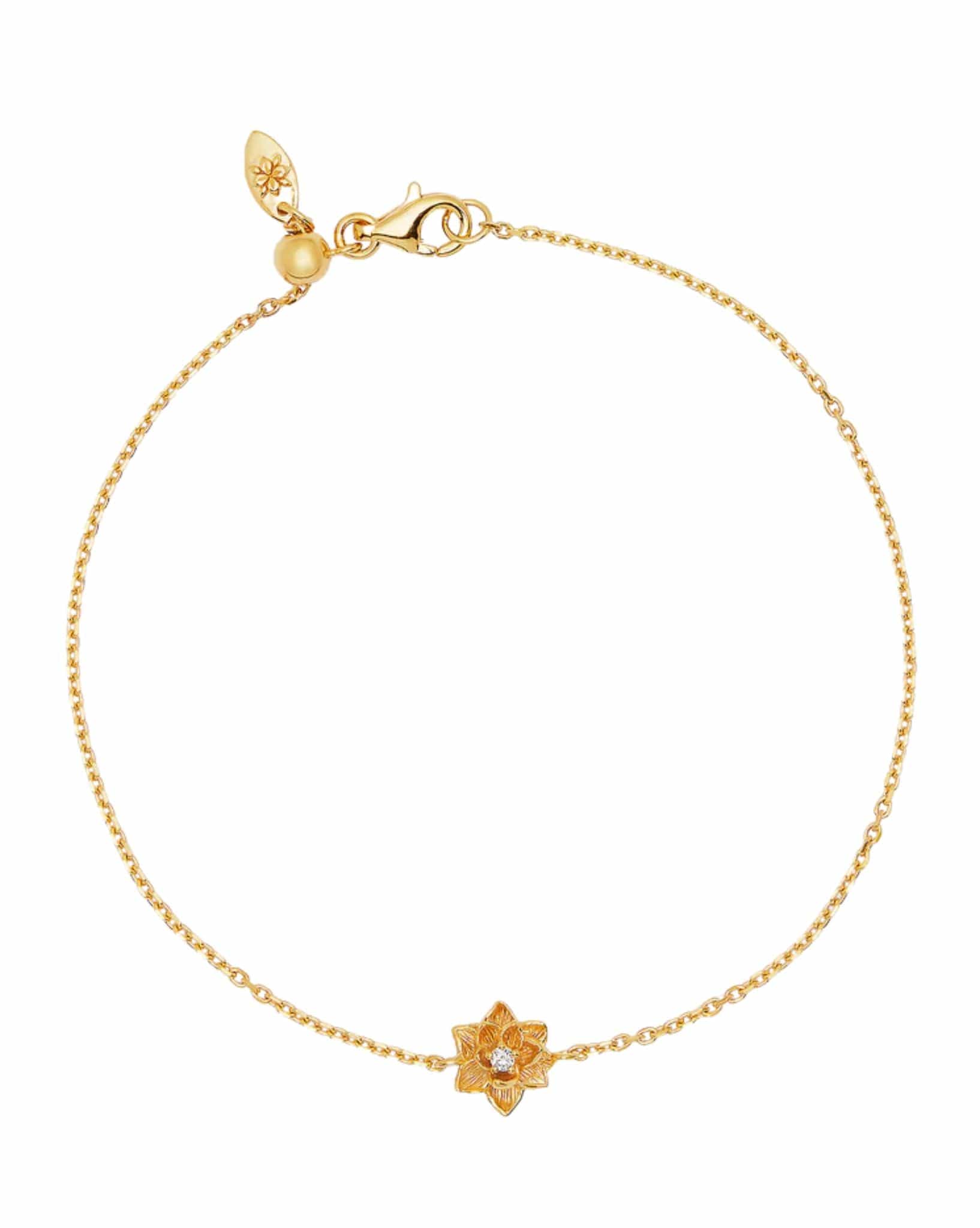 By Charlotte 18k Gold Vermeil Bloom Within Lotus Bracelet