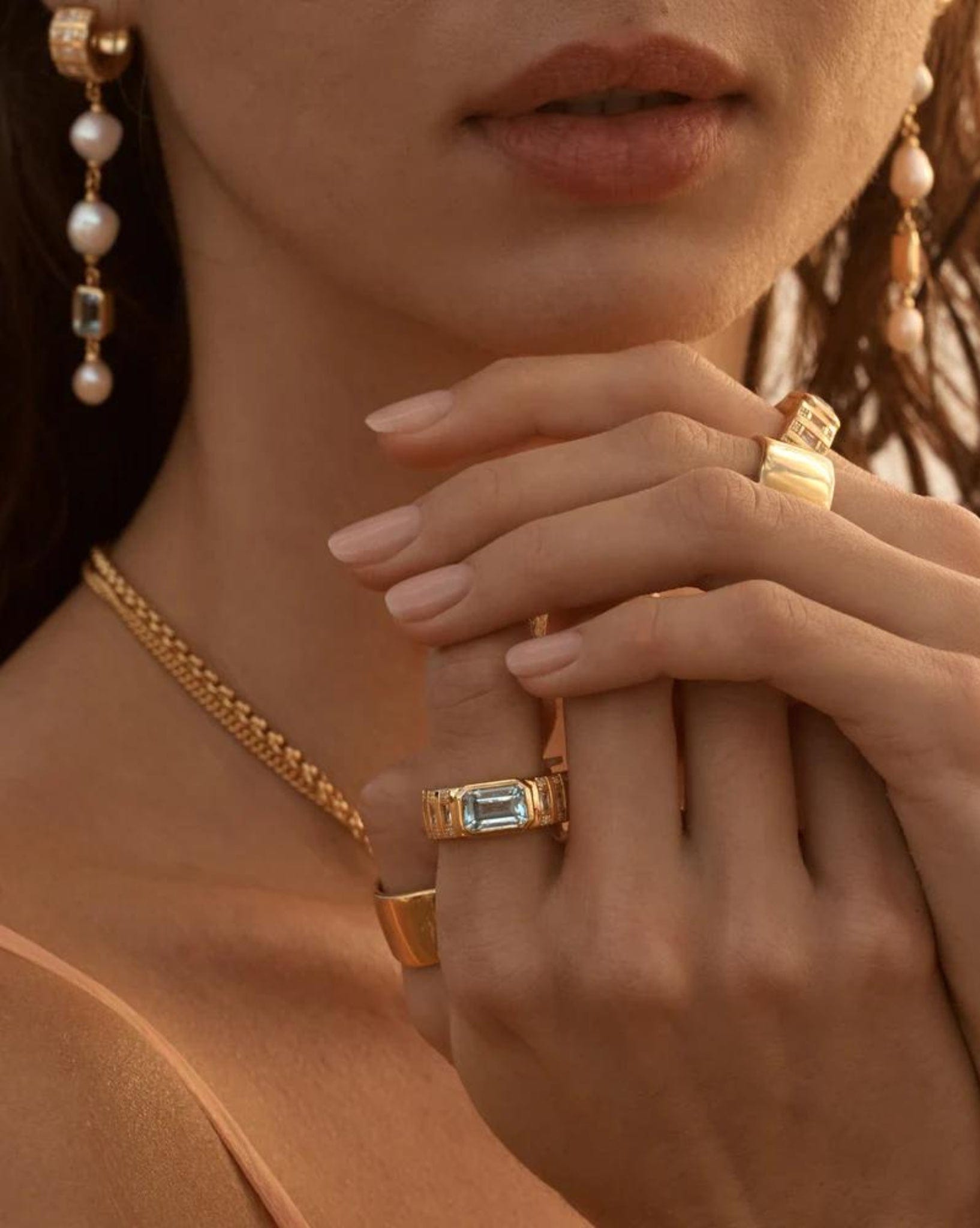 By Charlotte 18k Gold Vermeil Calm Your Soul Topaz Ring