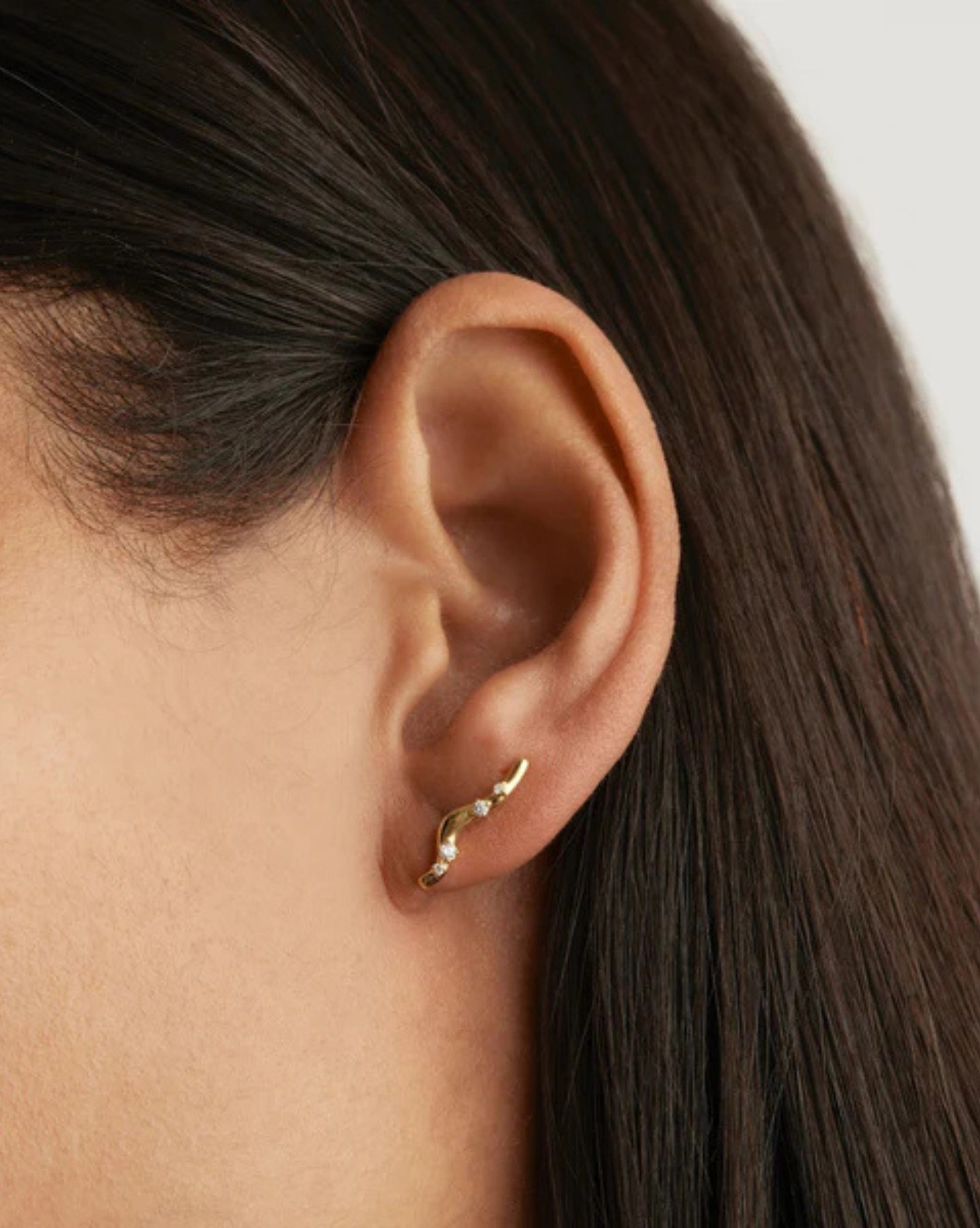 By Charlotte 18k Gold Vermeil Chasing Tides Earrings