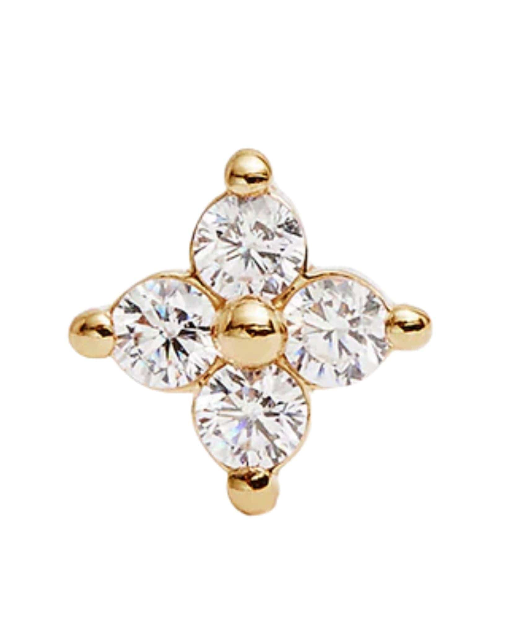 By Charlotte 18K Gold Vermeil Crystal Bloom Stud Earrings