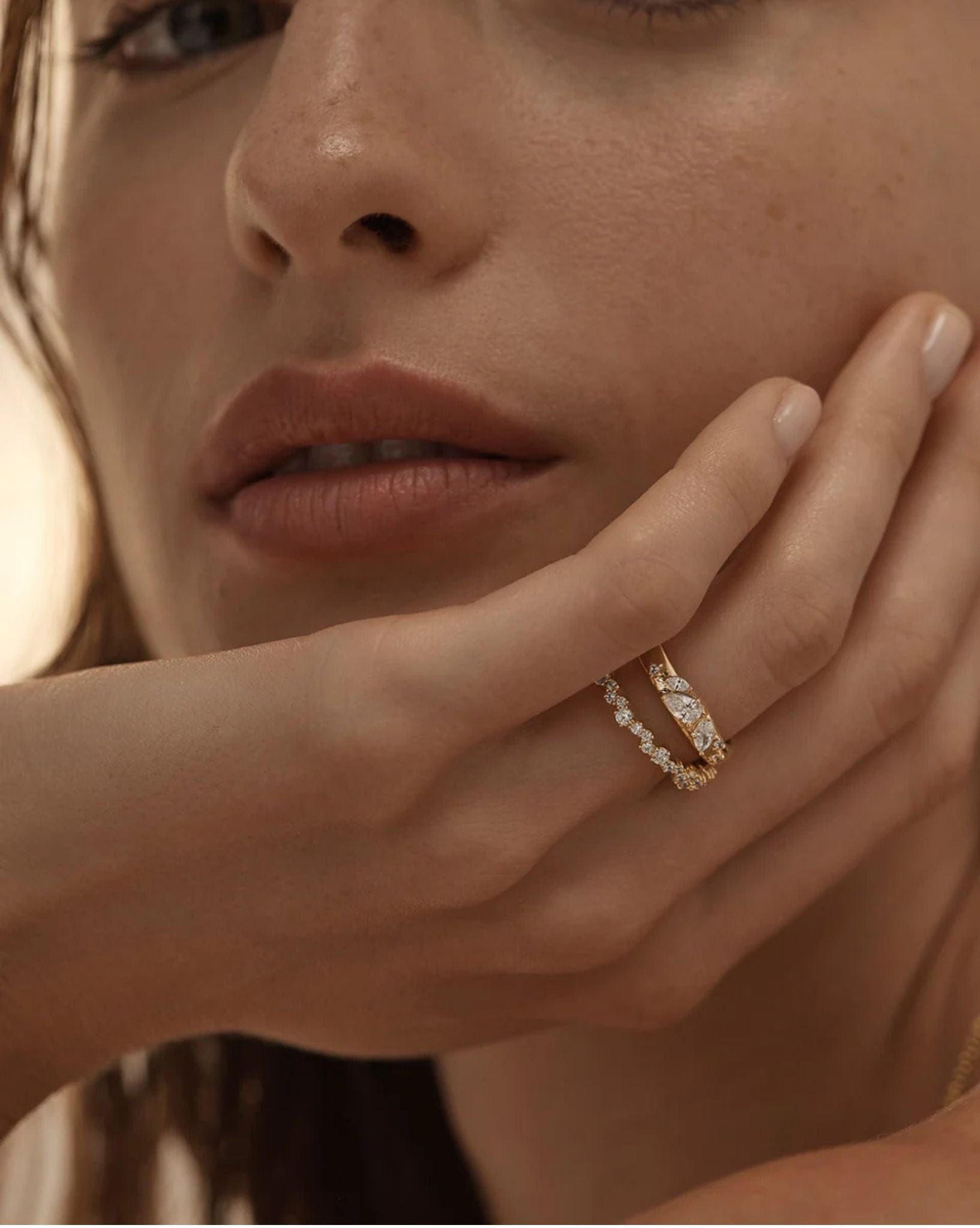 By Charlotte 18k Gold Vermeil - Crystal Dust Fine Ring