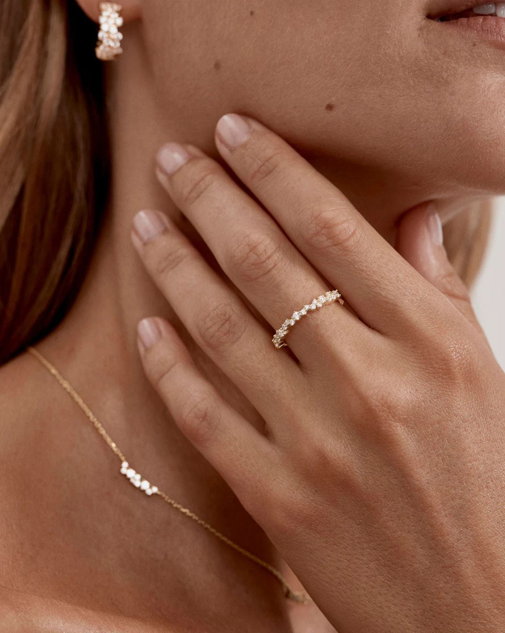 By Charlotte 18k Gold Vermeil - Crystal Dust Fine Ring