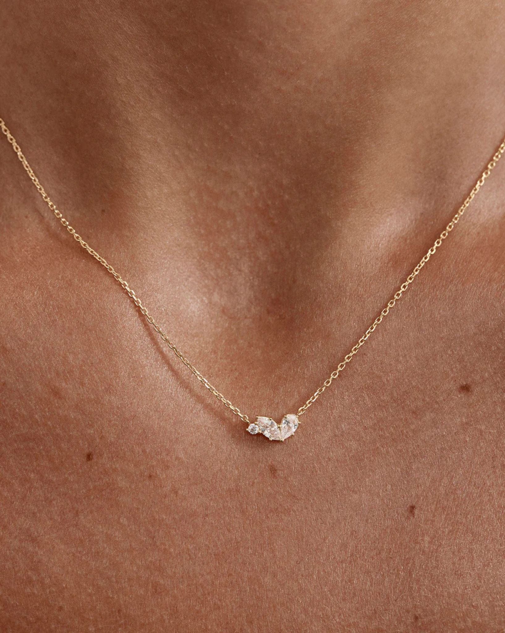 By Charlotte 18k Gold Vermeil - Crystal Wings Neckace
