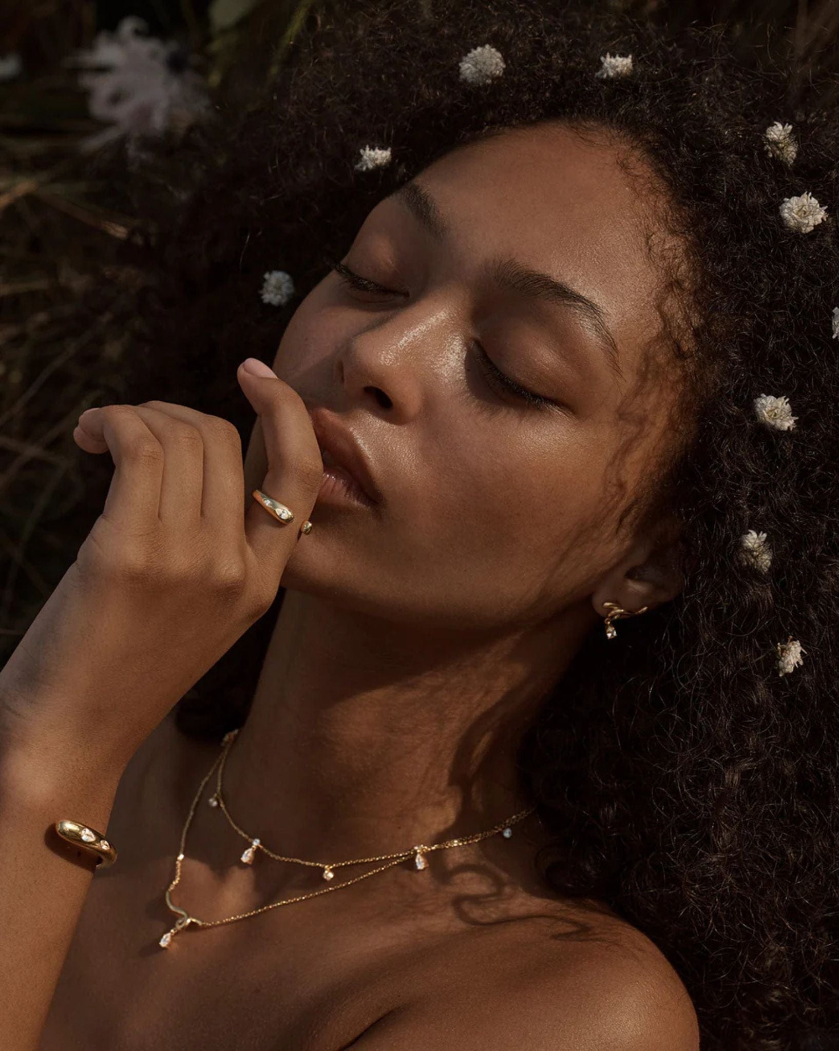 By Charlotte 18k Gold Vermeil Dewdrop Ring