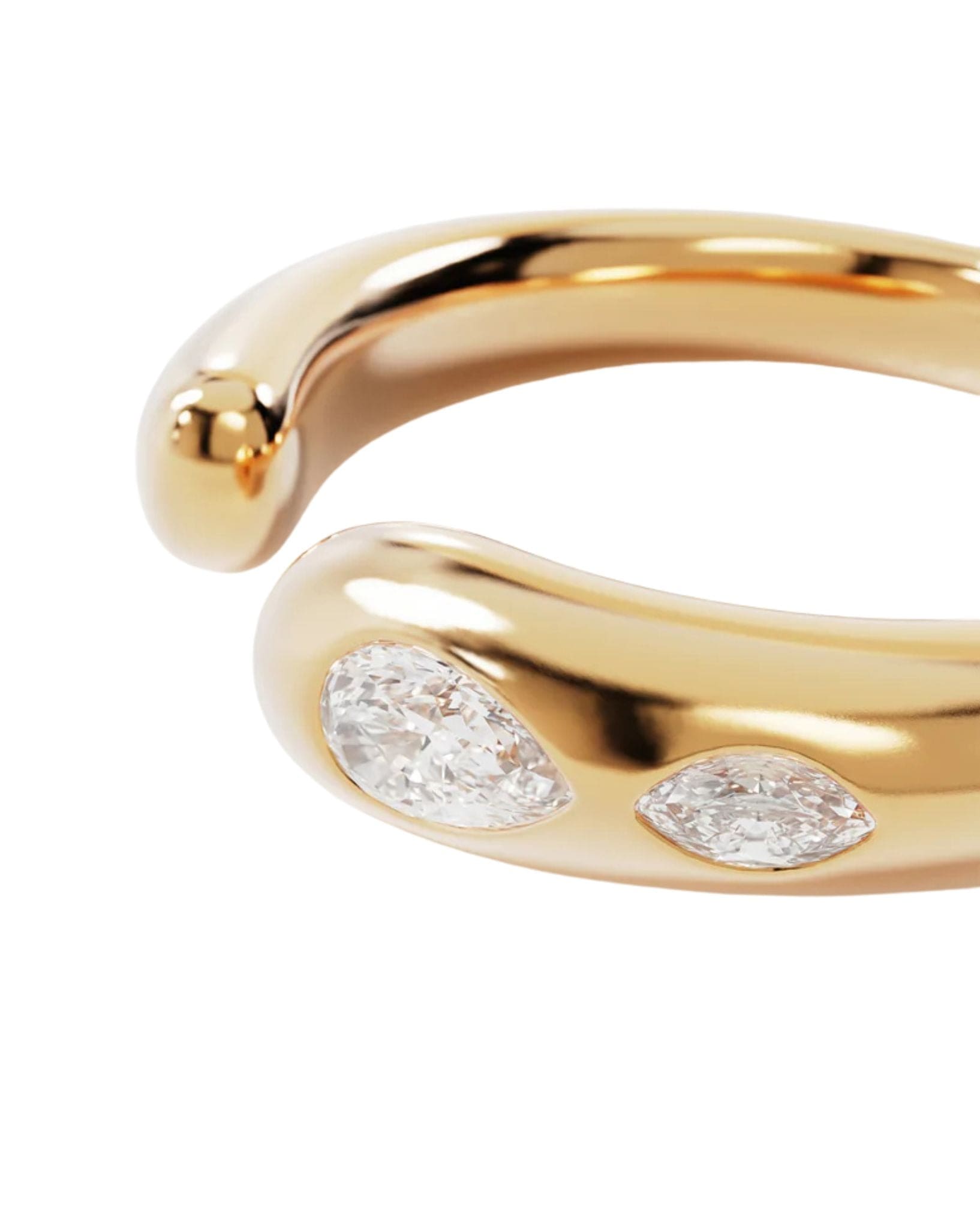 By Charlotte 18k Gold Vermeil Dewdrop Ring