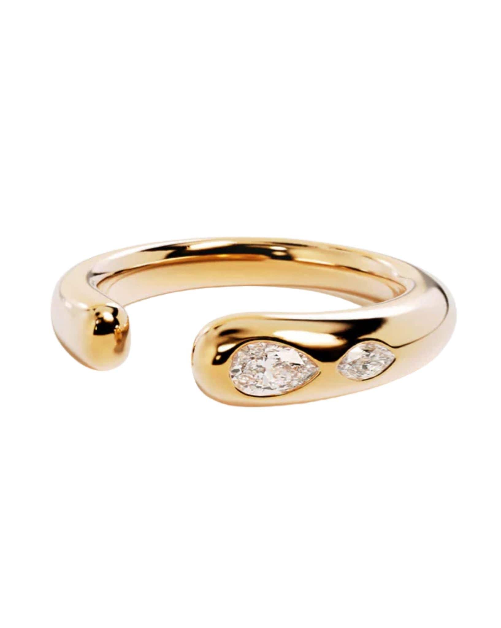 By Charlotte 18k Gold Vermeil Dewdrop Ring