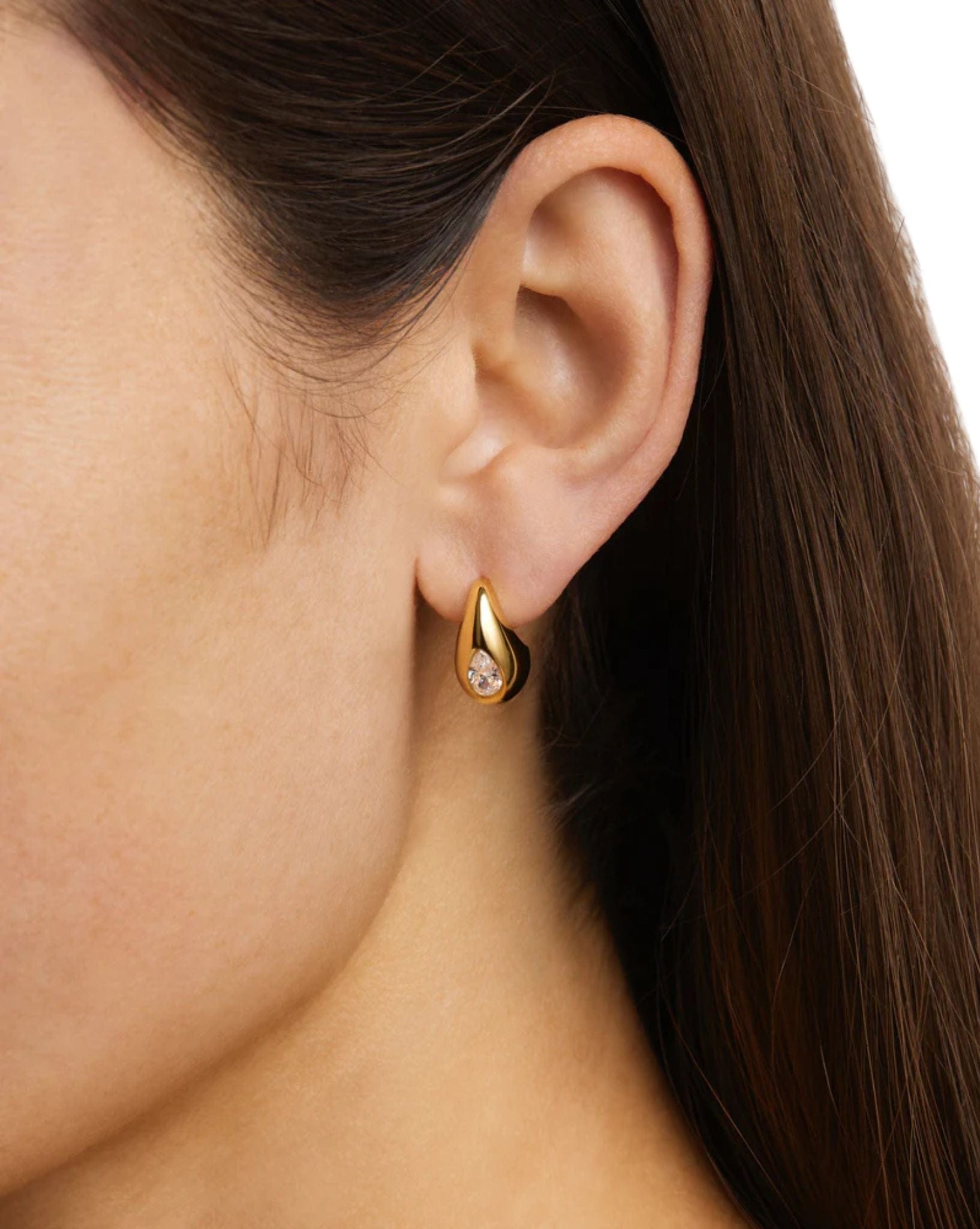 By Charlotte 18k Gold Vermeil Dewdrop Small Earrings