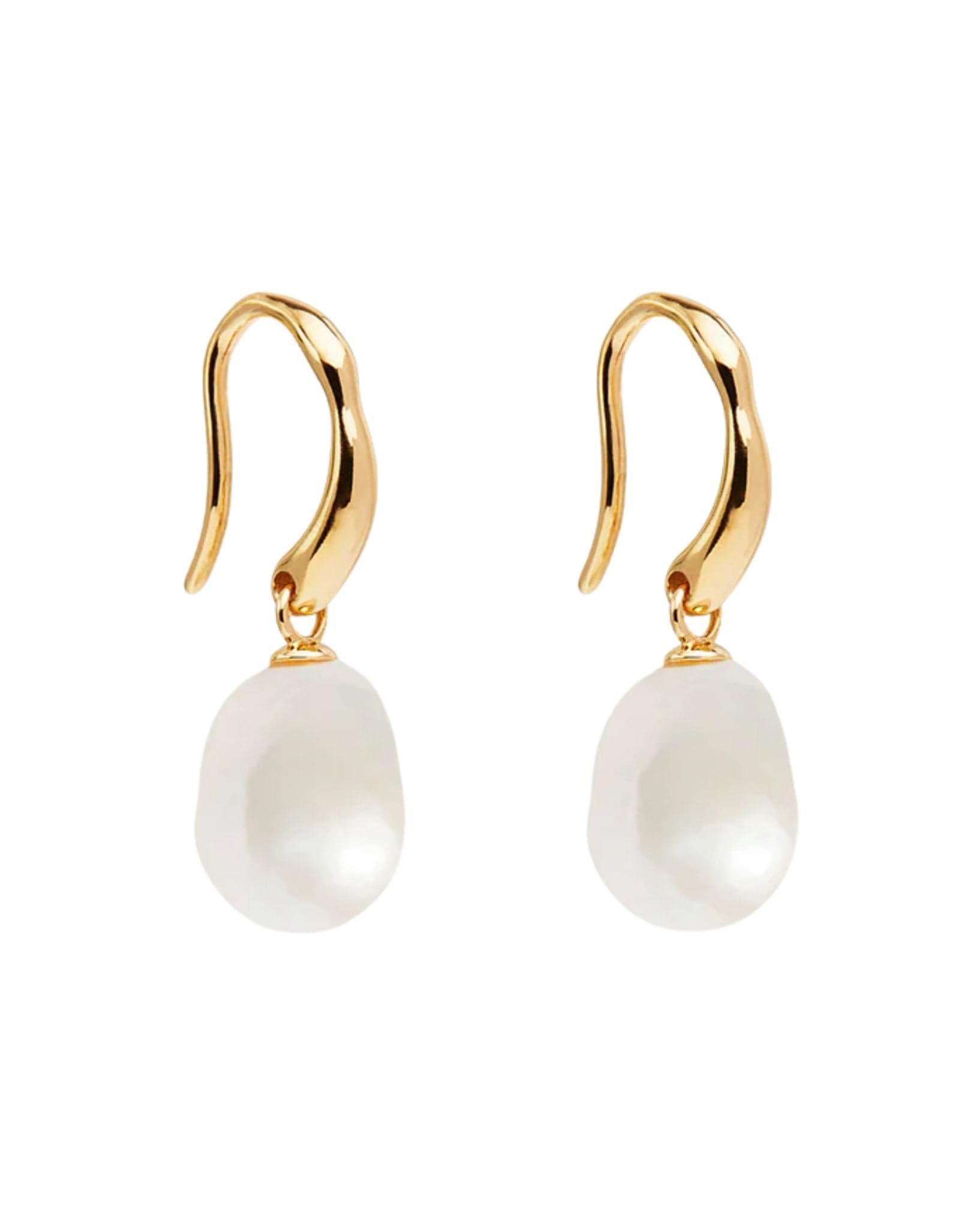 By Charlotte 18k Gold Vermeil Harmony Pearl Hook Earrings