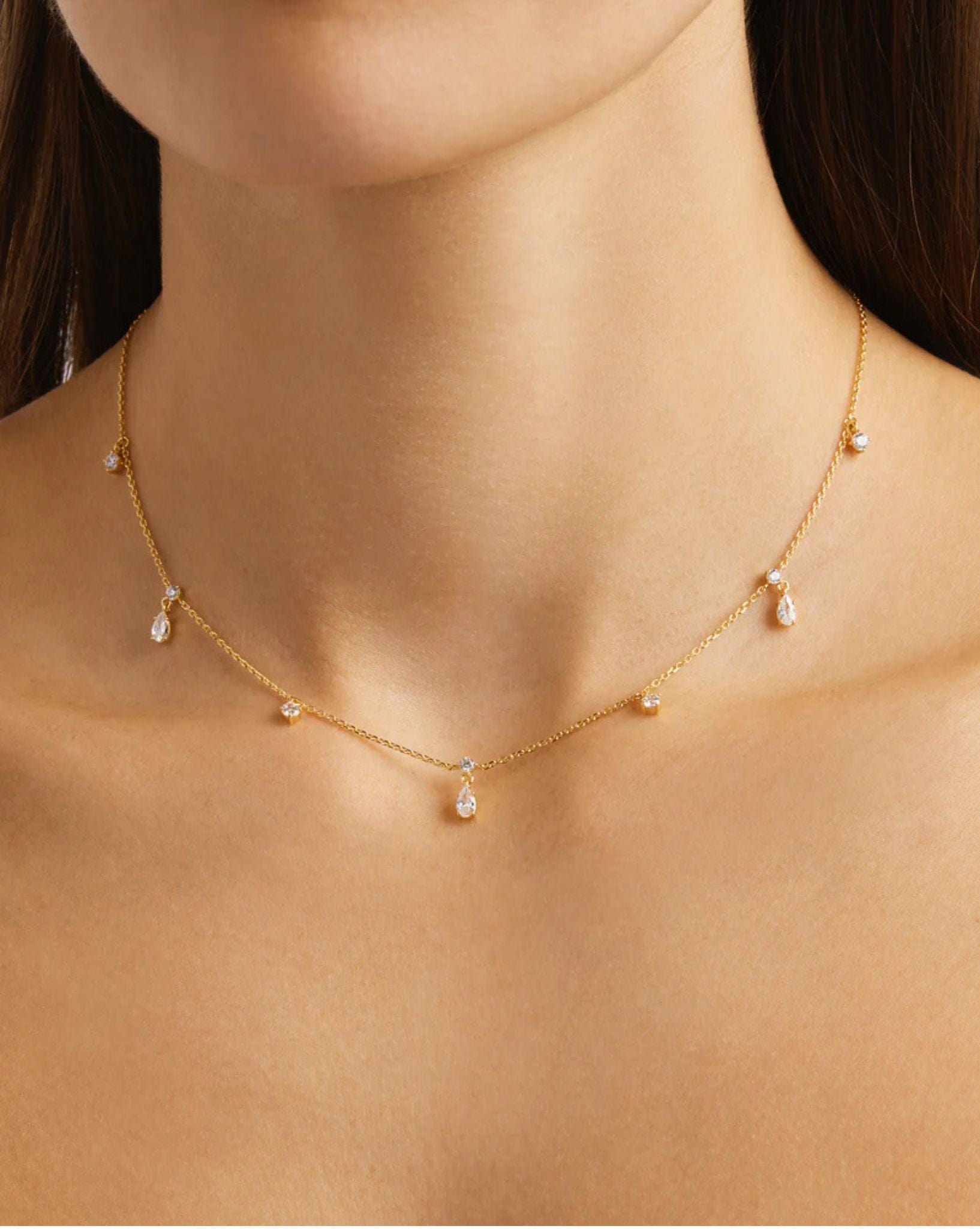 By Charlotte 18k Gold Vermeil No Rain, No Flowers Choker