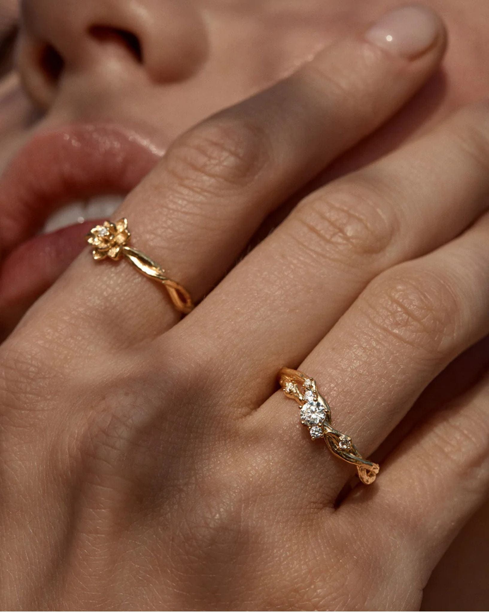 By Charlotte 18k Gold Vermeil No Rain, No Flowers Ring