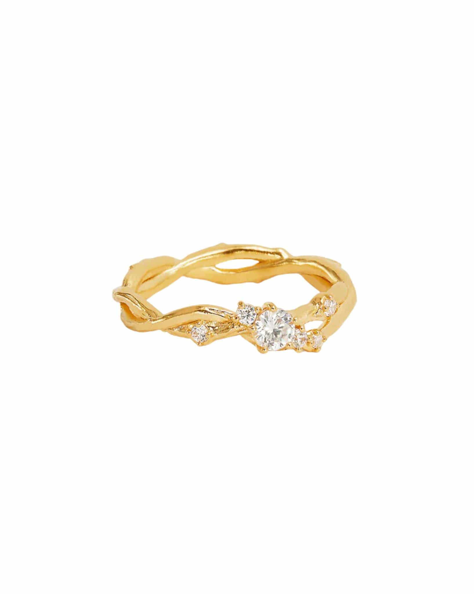By Charlotte 18k Gold Vermeil No Rain, No Flowers Ring
