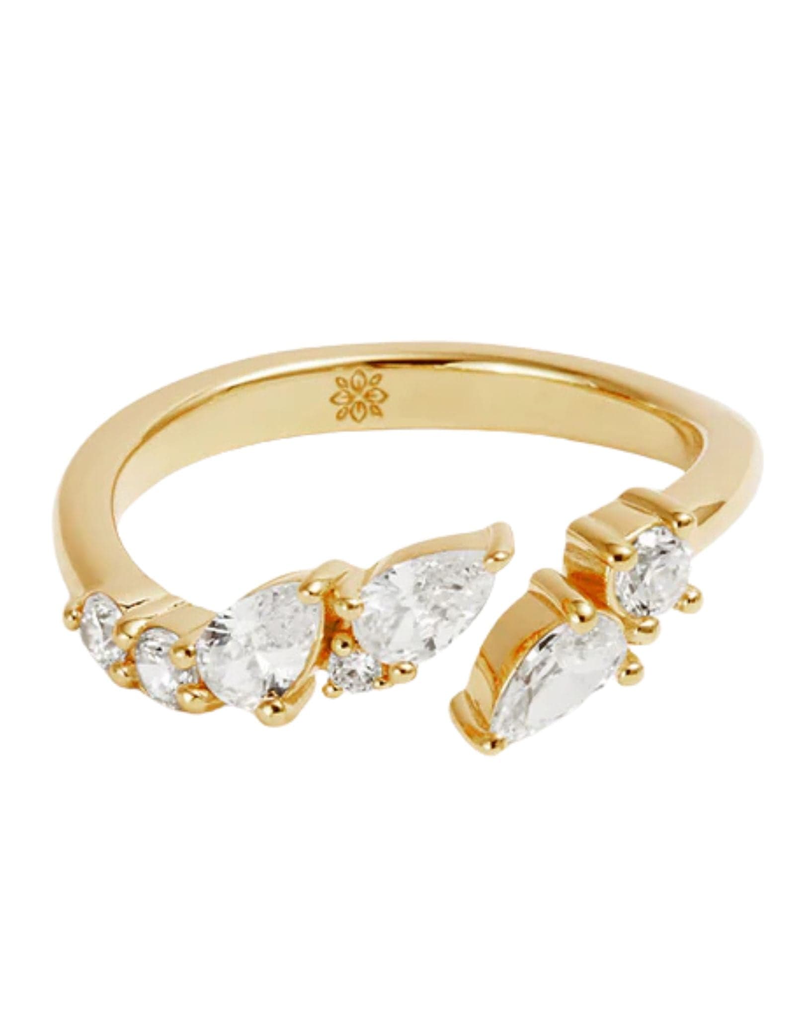 By Charlotte 18k Gold Vermeil-Ocean Whisper Ring