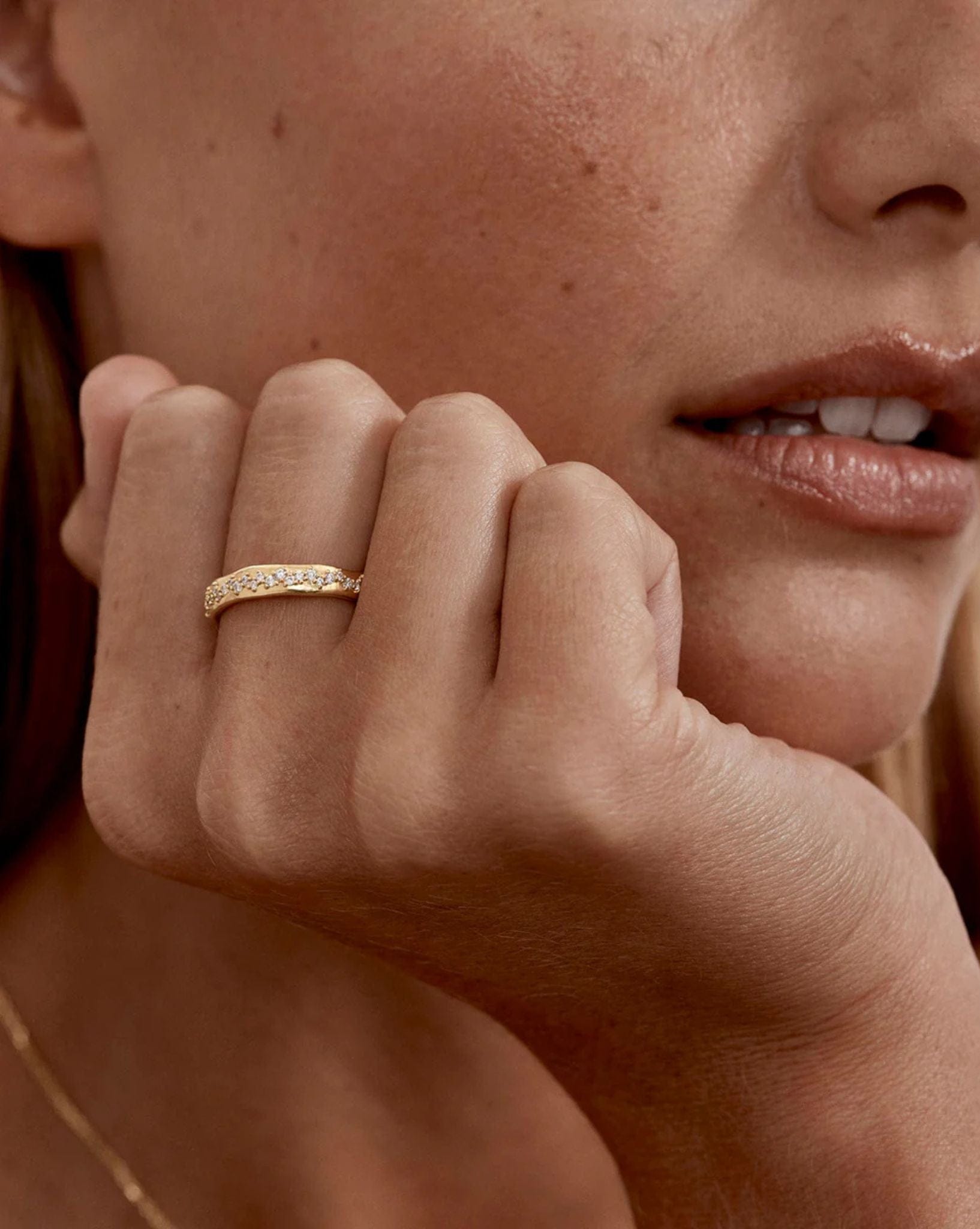 By Charlotte 18k Gold Vermeil - Scattered Light Ring
