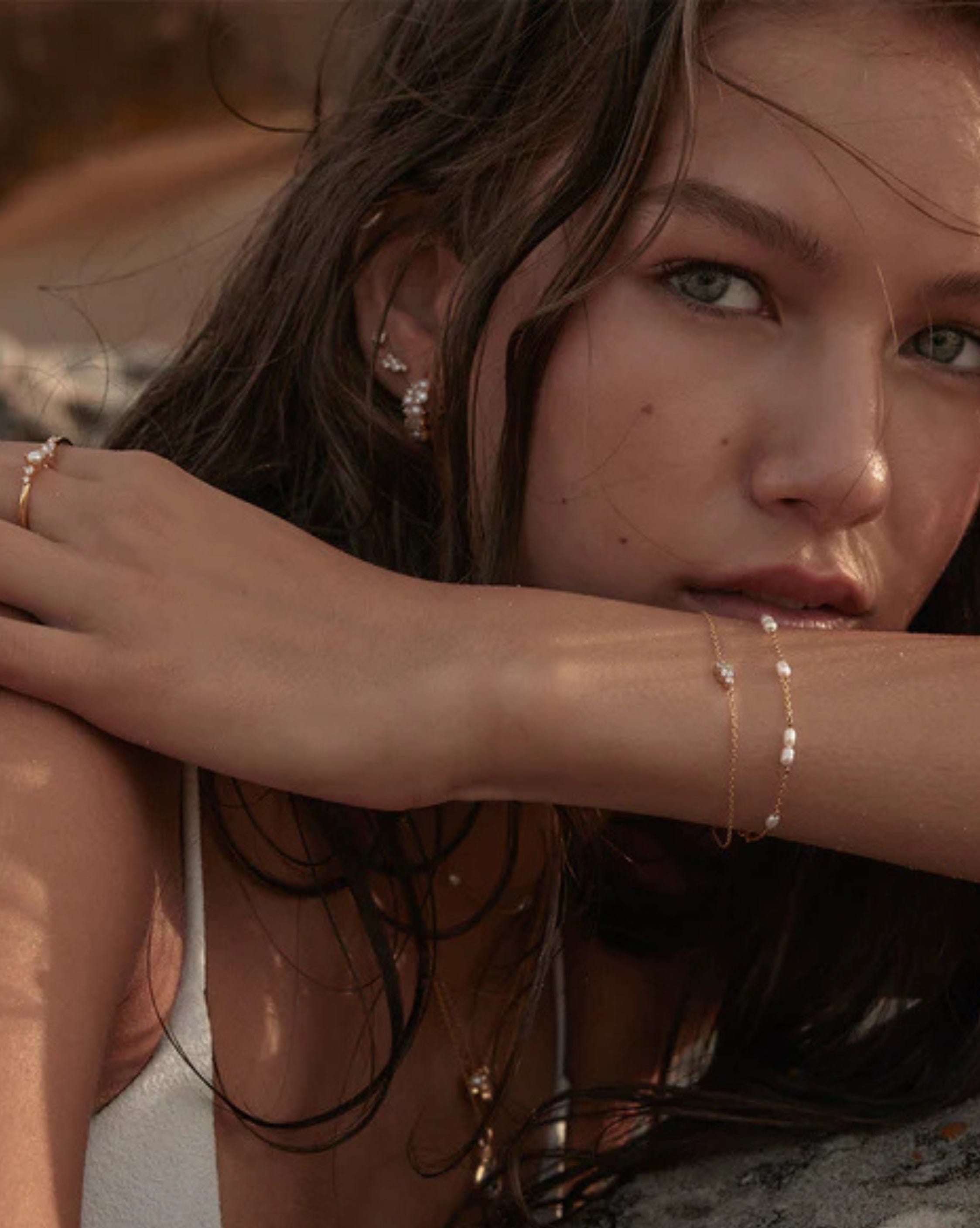 By Charlotte 18k Gold Vermeil Serene Dreams Pearl Bracelet