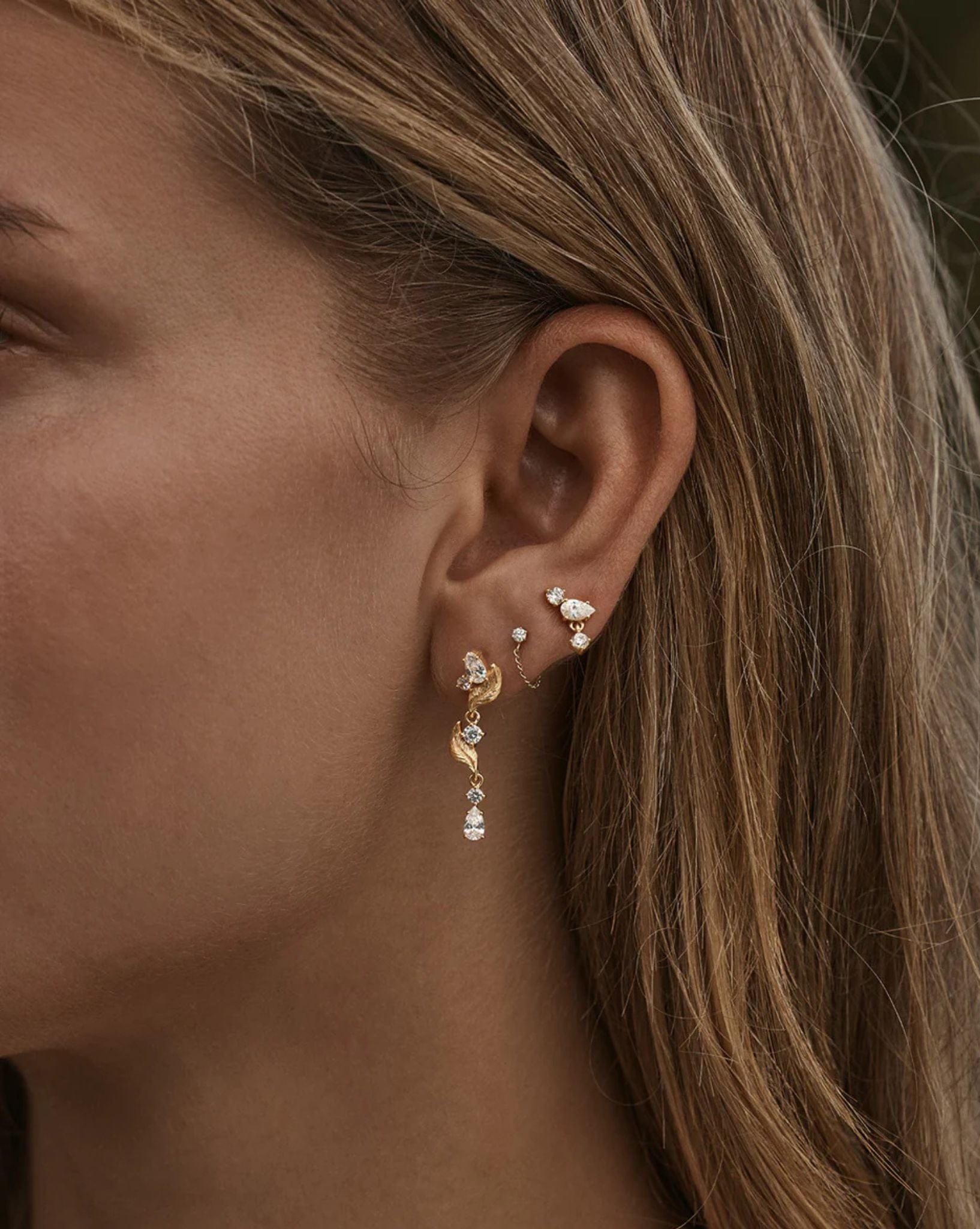 By Charlotte 18k Gold Vermeil Through the Seasons Drop Earrings