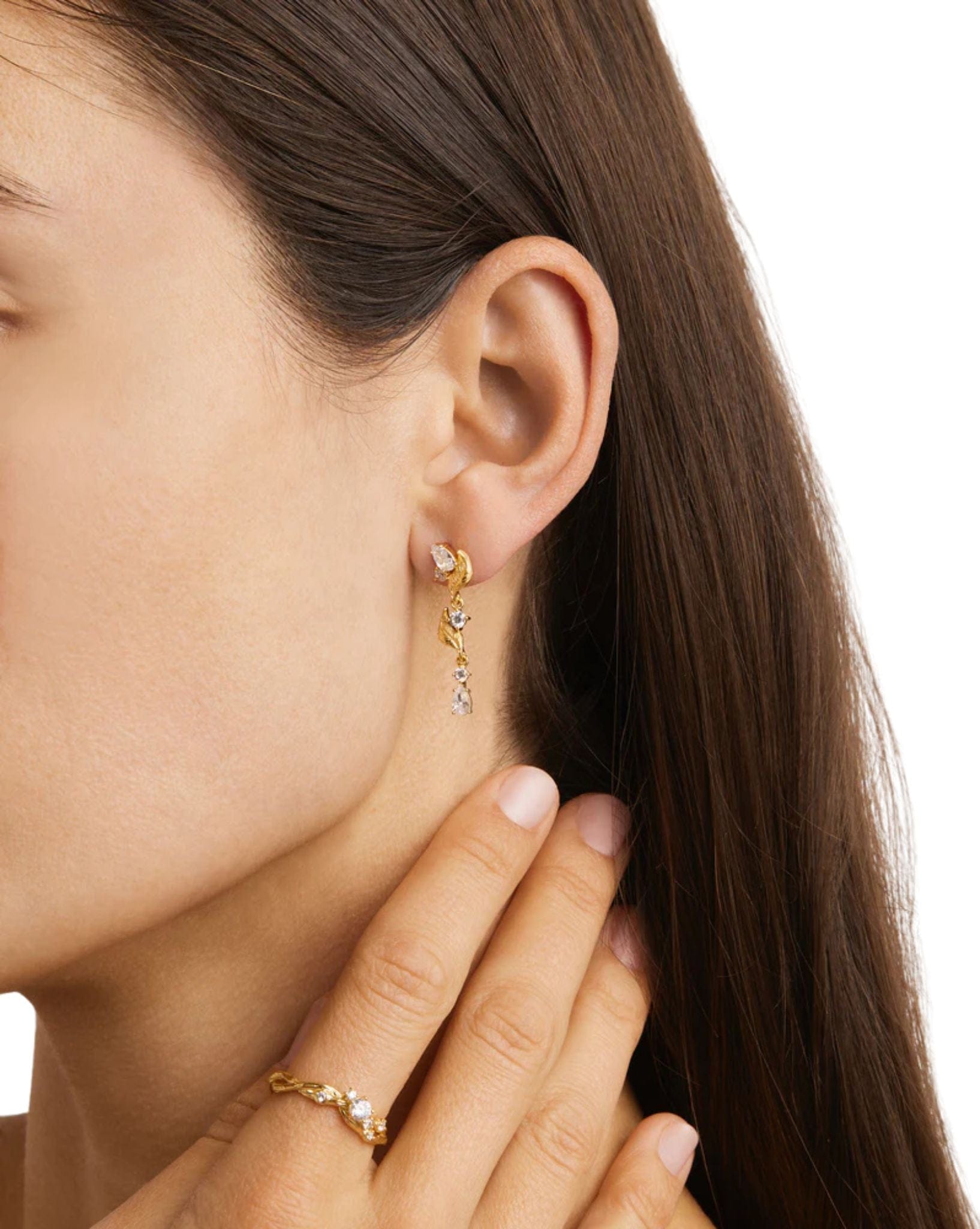 By Charlotte 18k Gold Vermeil Through the Seasons Drop Earrings