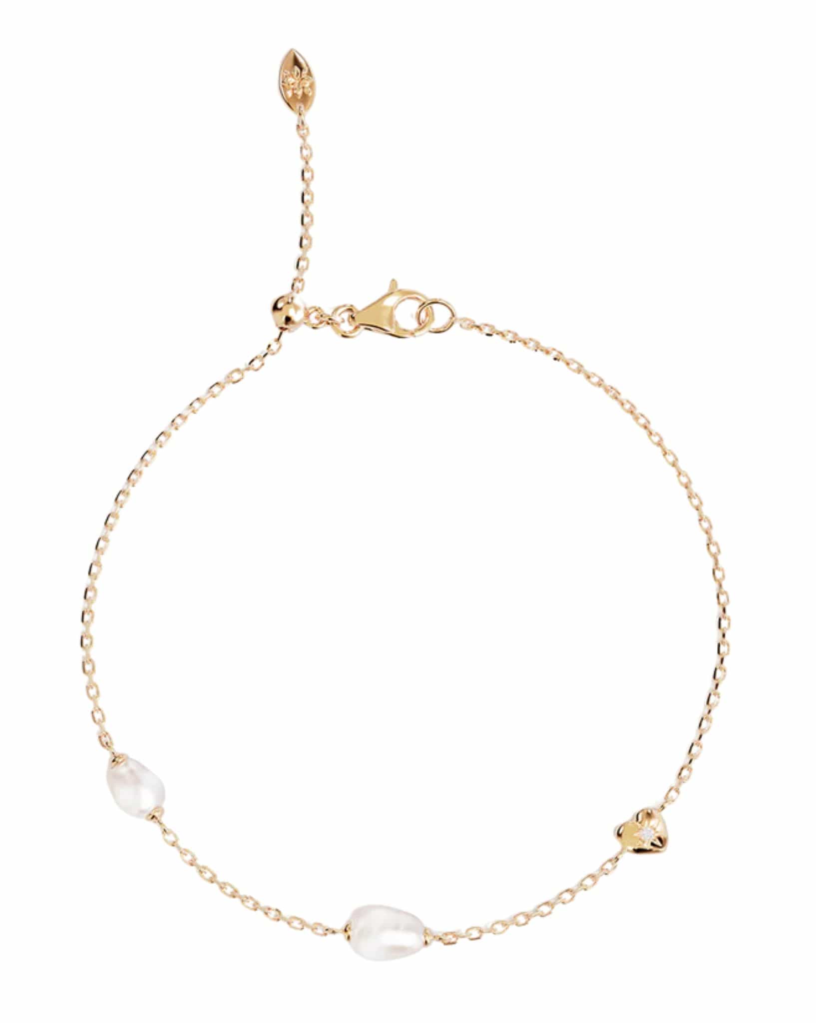 By Charlotte 18k Gold Vermeil - Under The Moonlight Pearl Bracelet