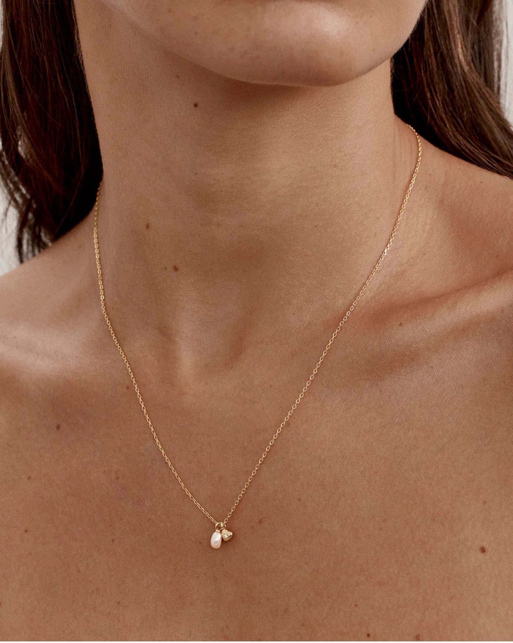 By Charlotte 18k Gold Vermeil - Under The Moonlight Pearl Necklace