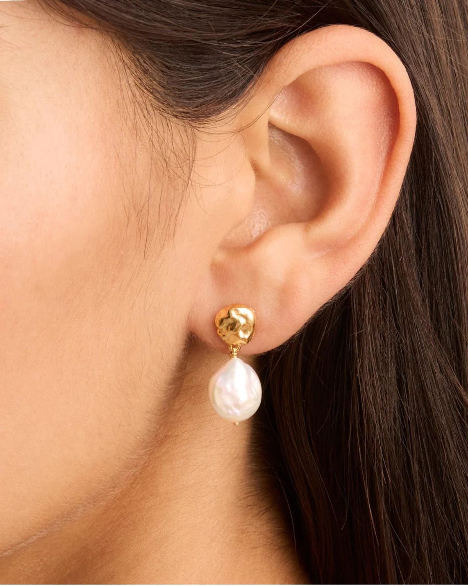By Charlotte 18K Vermeil Endless Grace Pearl Drop Earrings