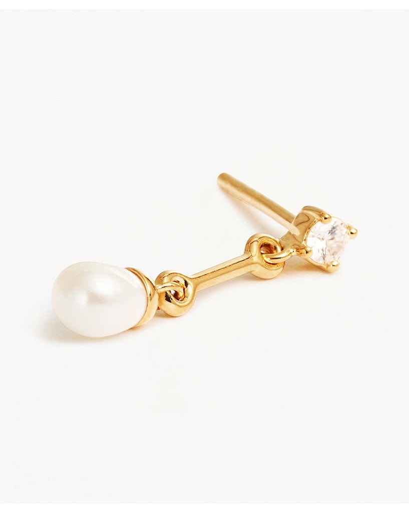 By Charlotte Gold Embrace Stillness Pearl Drop Earrings
