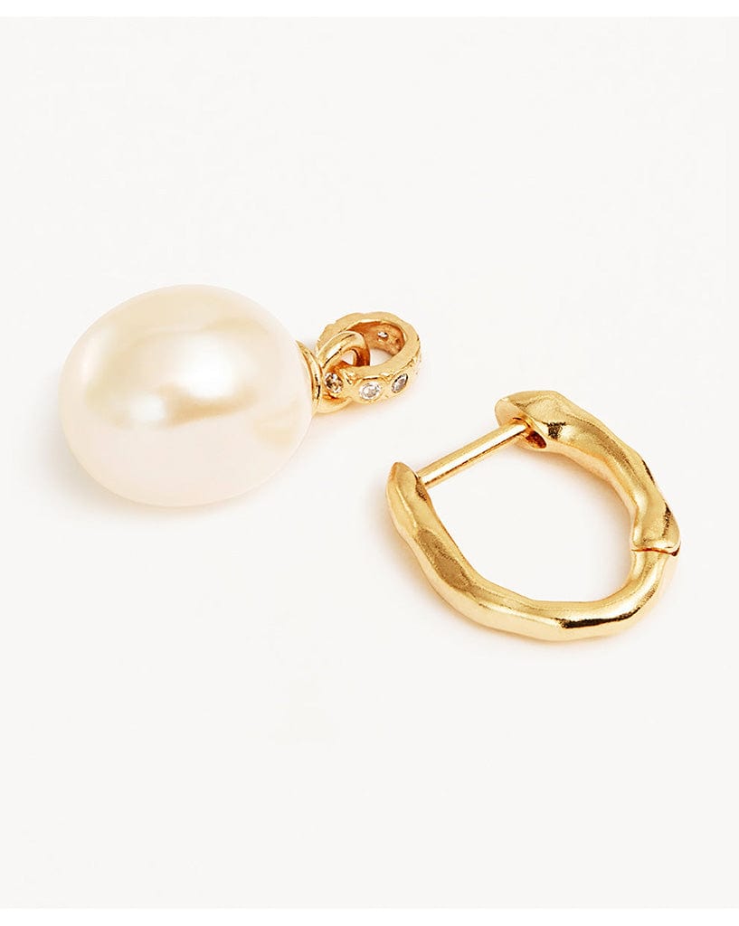 By Charlotte Gold Embrace Stillness Pearl Hoops