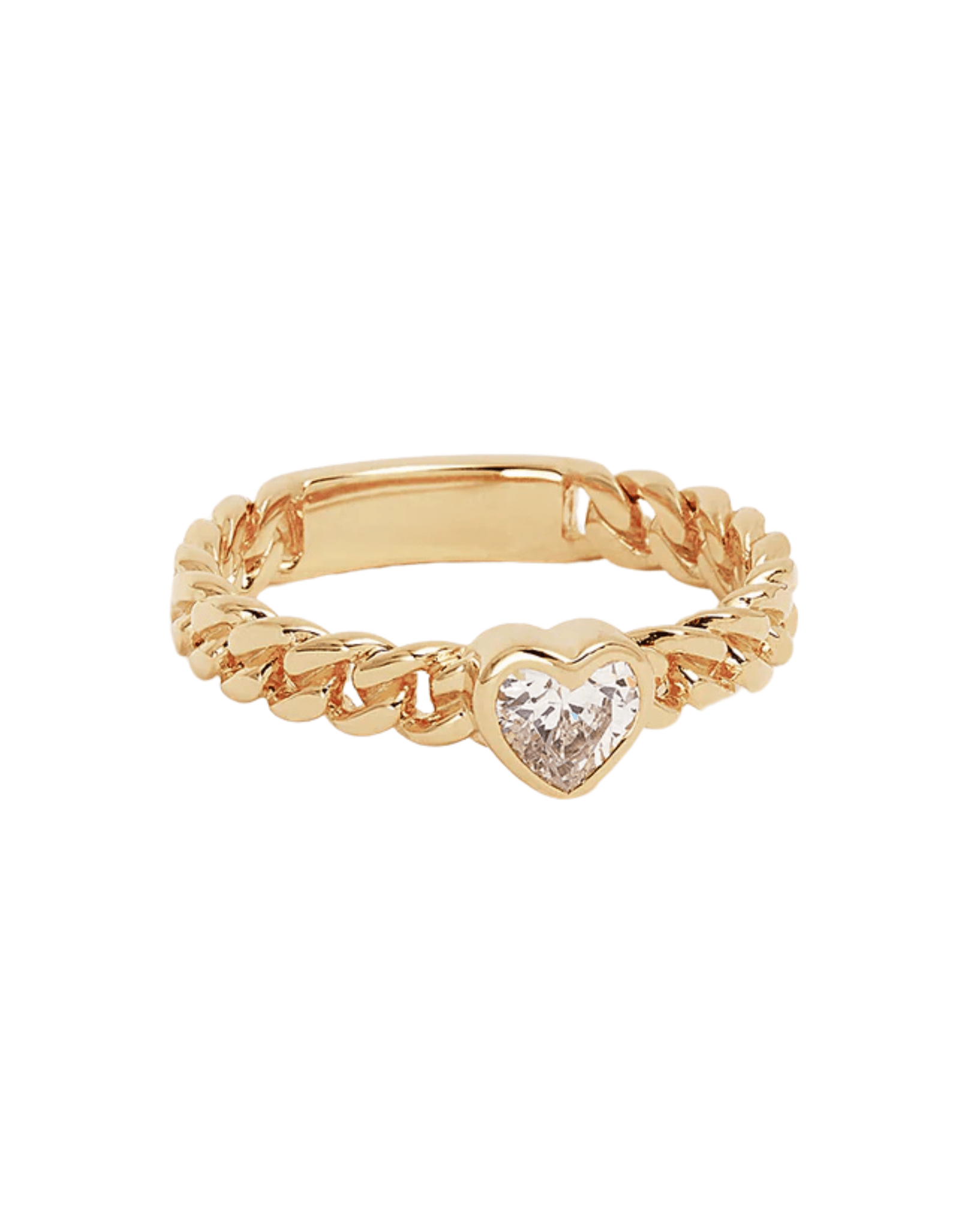 By Charlotte Gold Radiant Heart Engravable Ring